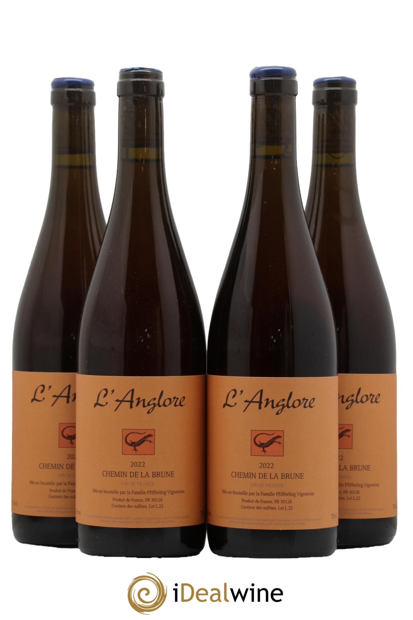 Vin de France Chemin de la brune L'Anglore  2022 - Posten von 4 Flaschen - 0