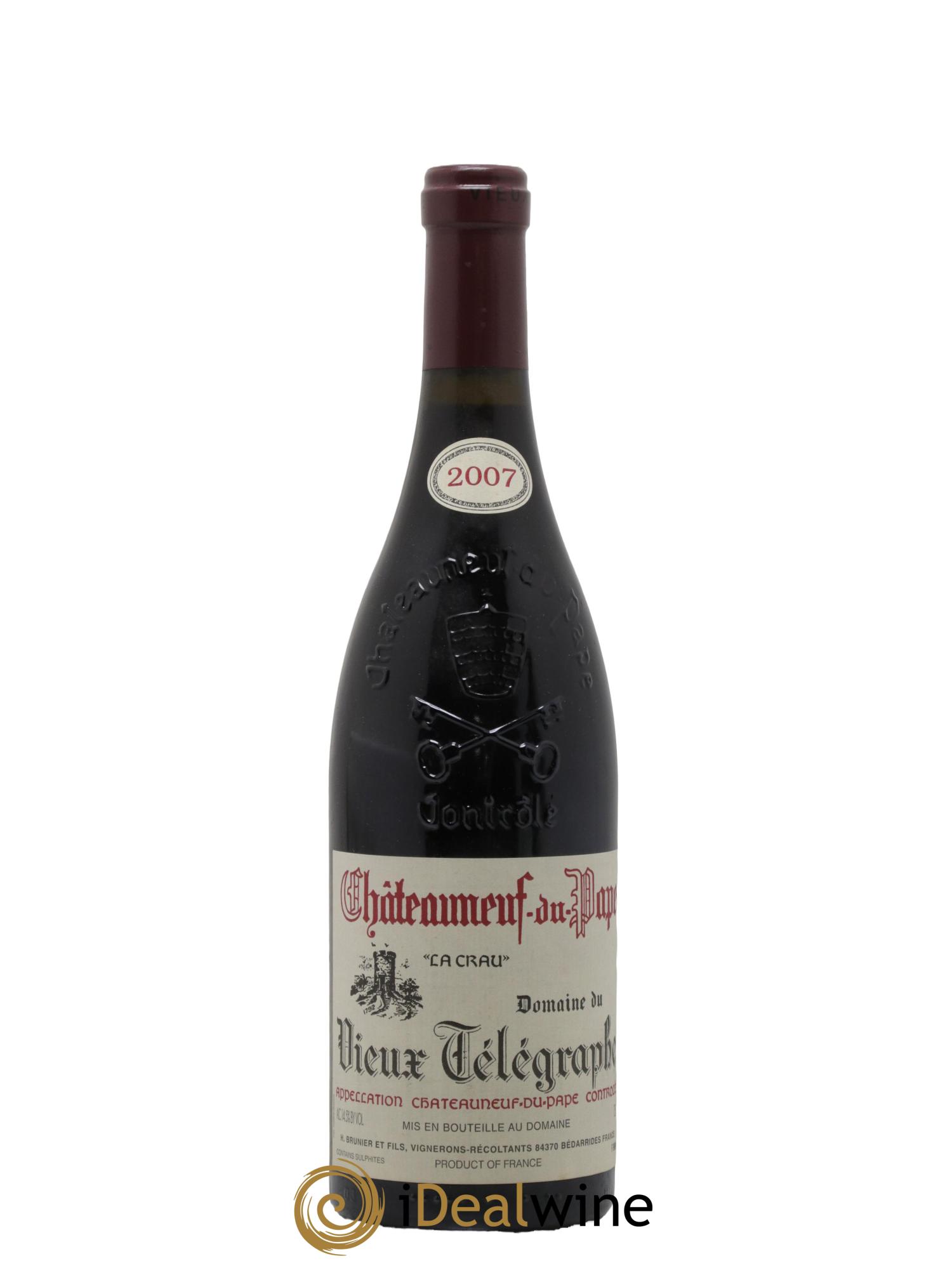 Châteauneuf-du-Pape Vieux Télégraphe (Domaine du) Vignobles Brunier 2007 - Posten von 1 Flasche - 0