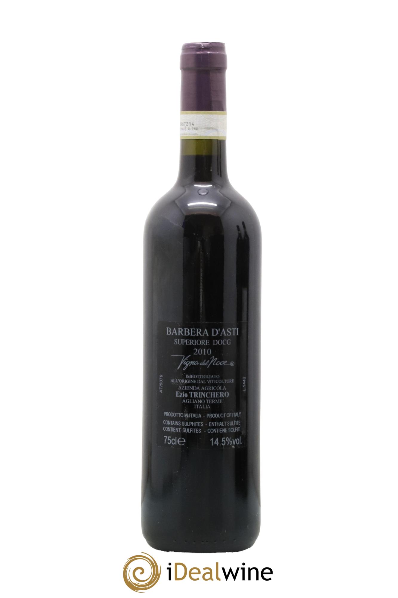 Piémont Barbera d'Asti Vigna del Noce Trinchero 2010 - Lot de 1 bouteille - 1