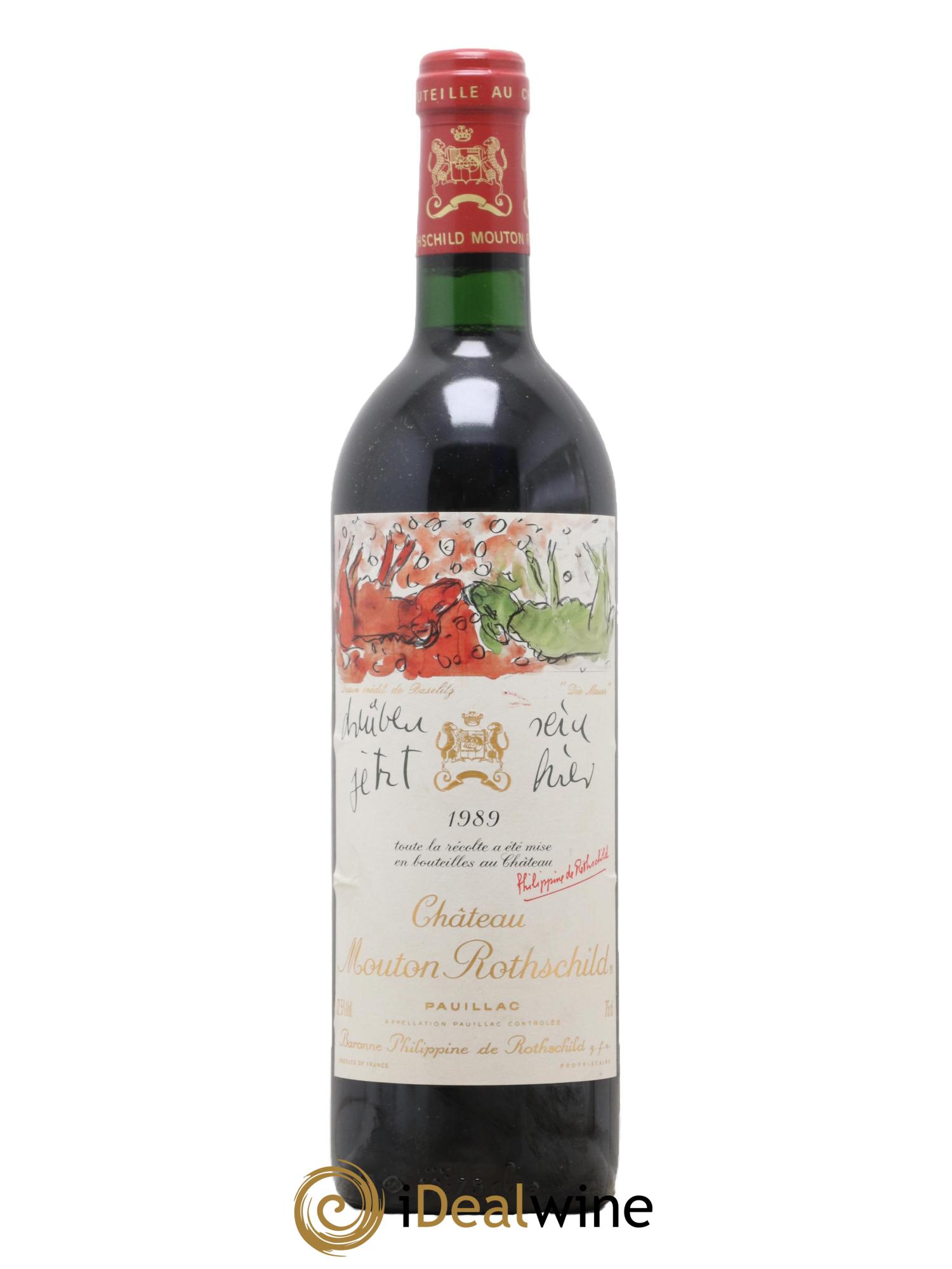 Château Mouton Rothschild 1er Grand Cru Classé 1989 - Posten von 1 Flasche - 0