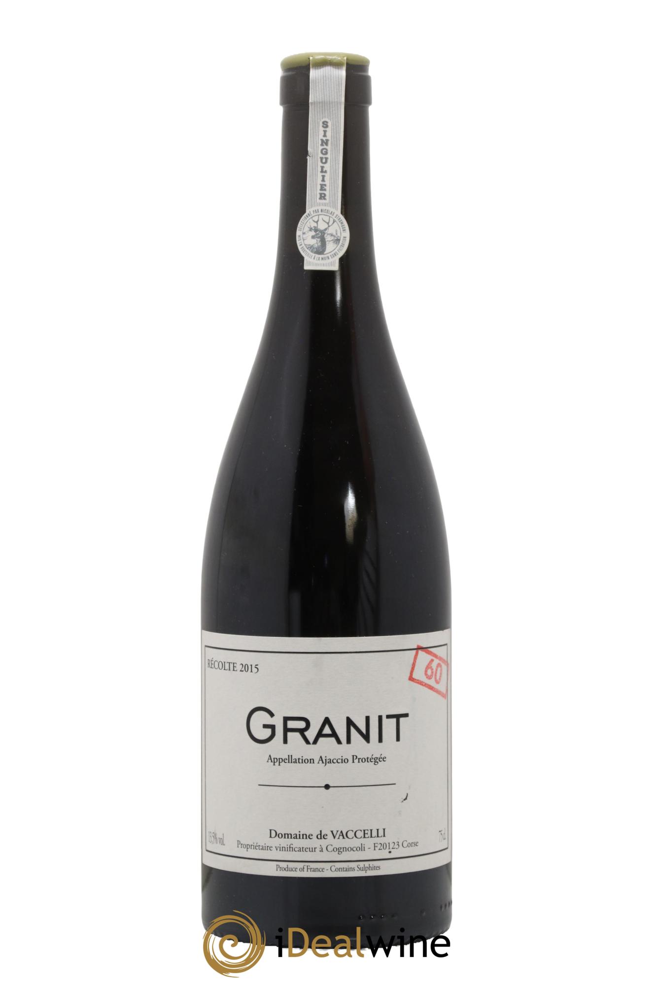 Ajaccio Granit 60 Vaccelli  2015 - Lot of 1 bottle - 0