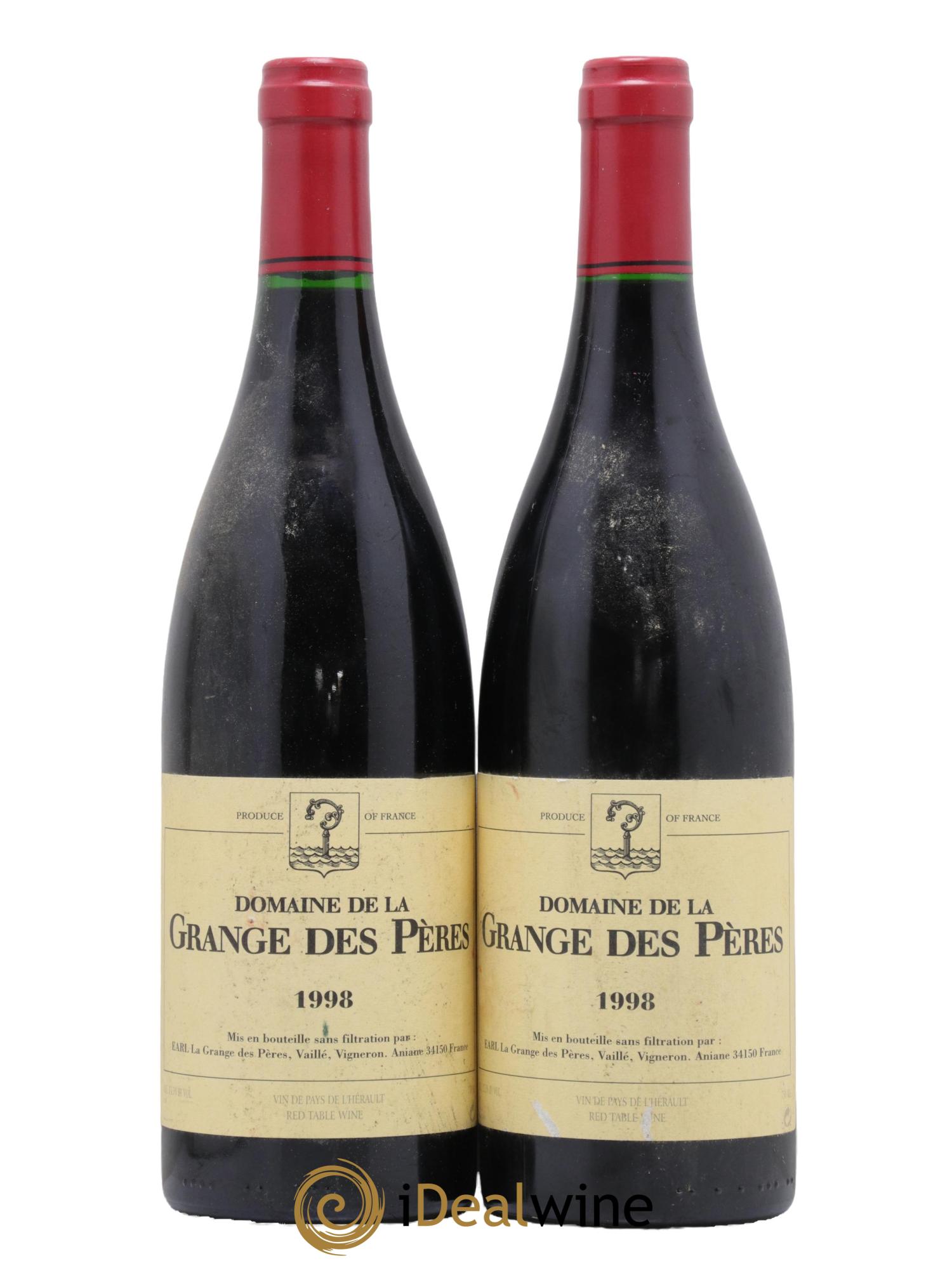 IGP Pays d'Hérault Grange des Pères Laurent Vaillé 1998 - Lot de 2 bouteilles - 0