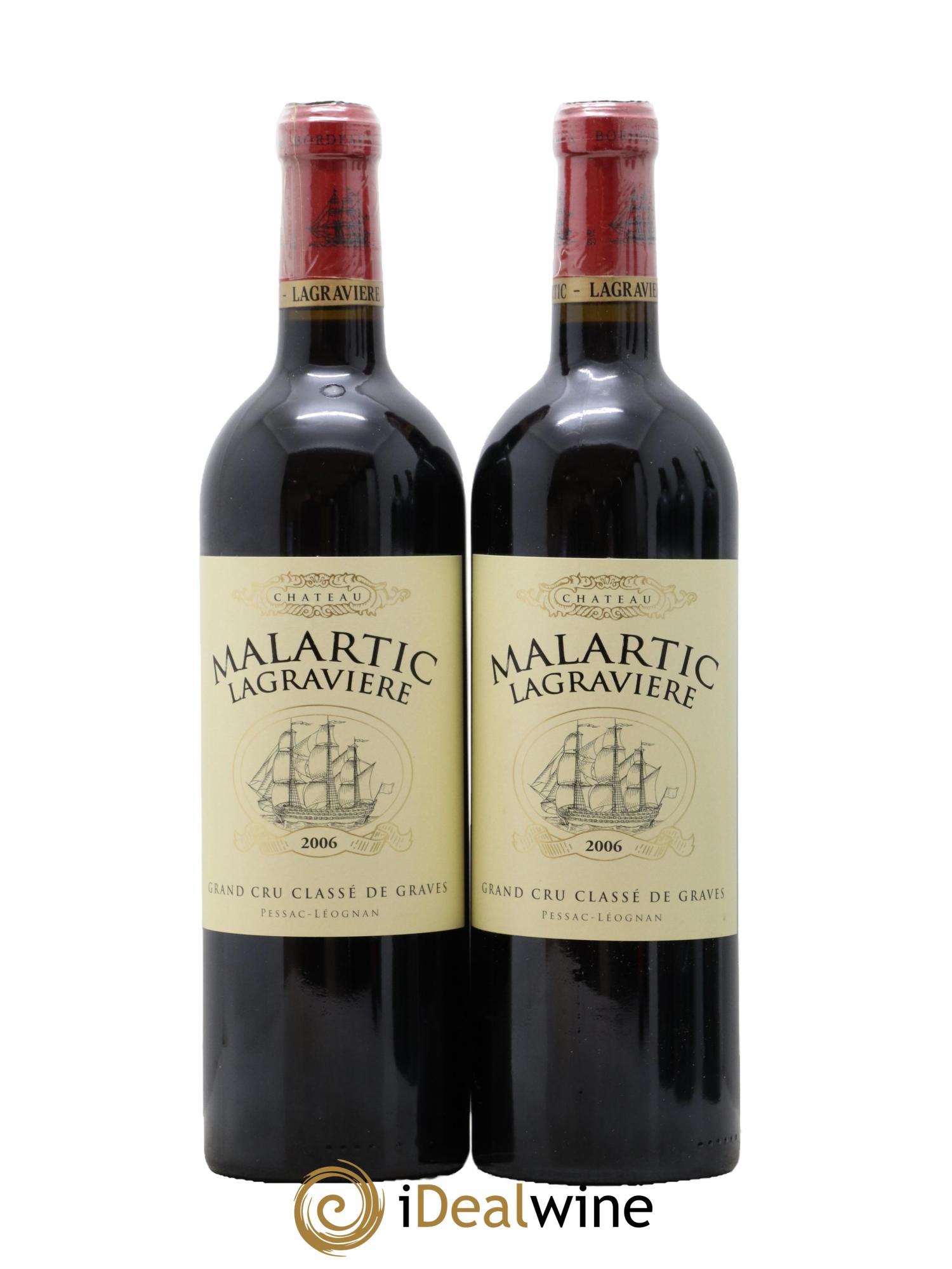 Château Malartic-Lagravière Cru Classé de Graves 2006 - Lotto di 2 bottiglie - 0