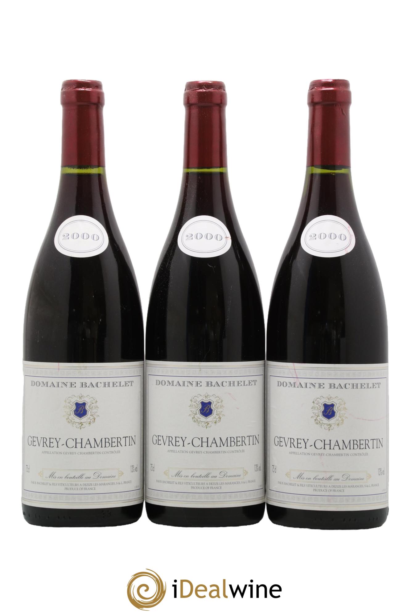 Gevrey-Chambertin Domaine Bachelet 2000 - Lot de 3 bouteilles - 0