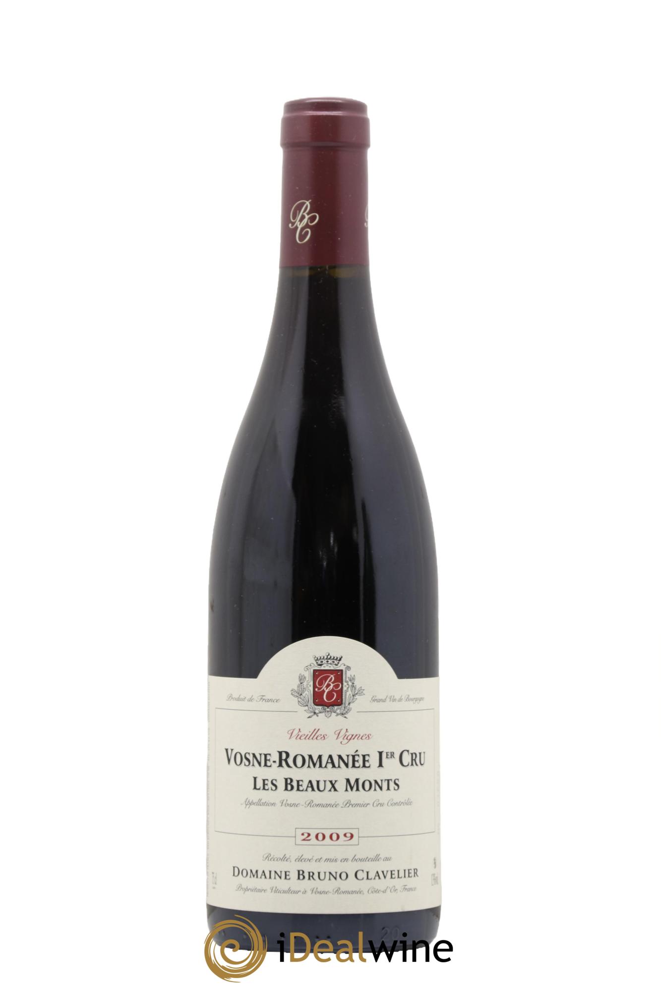 Vosne-Romanée 1er Cru Les Beaux Monts Vieilles vignes  Bruno Clavelier 2009 - Lot de 1 bouteille - 0