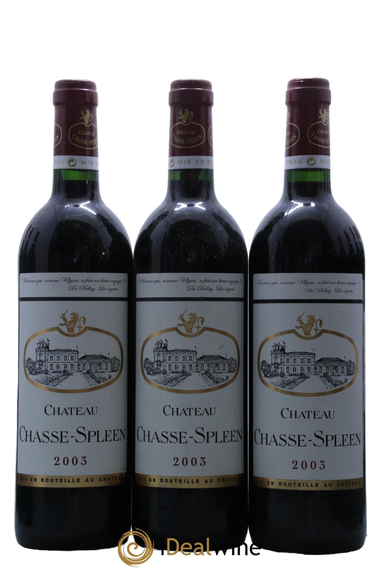 Château Chasse Spleen  2003 - Posten von 12 Flaschen - 1