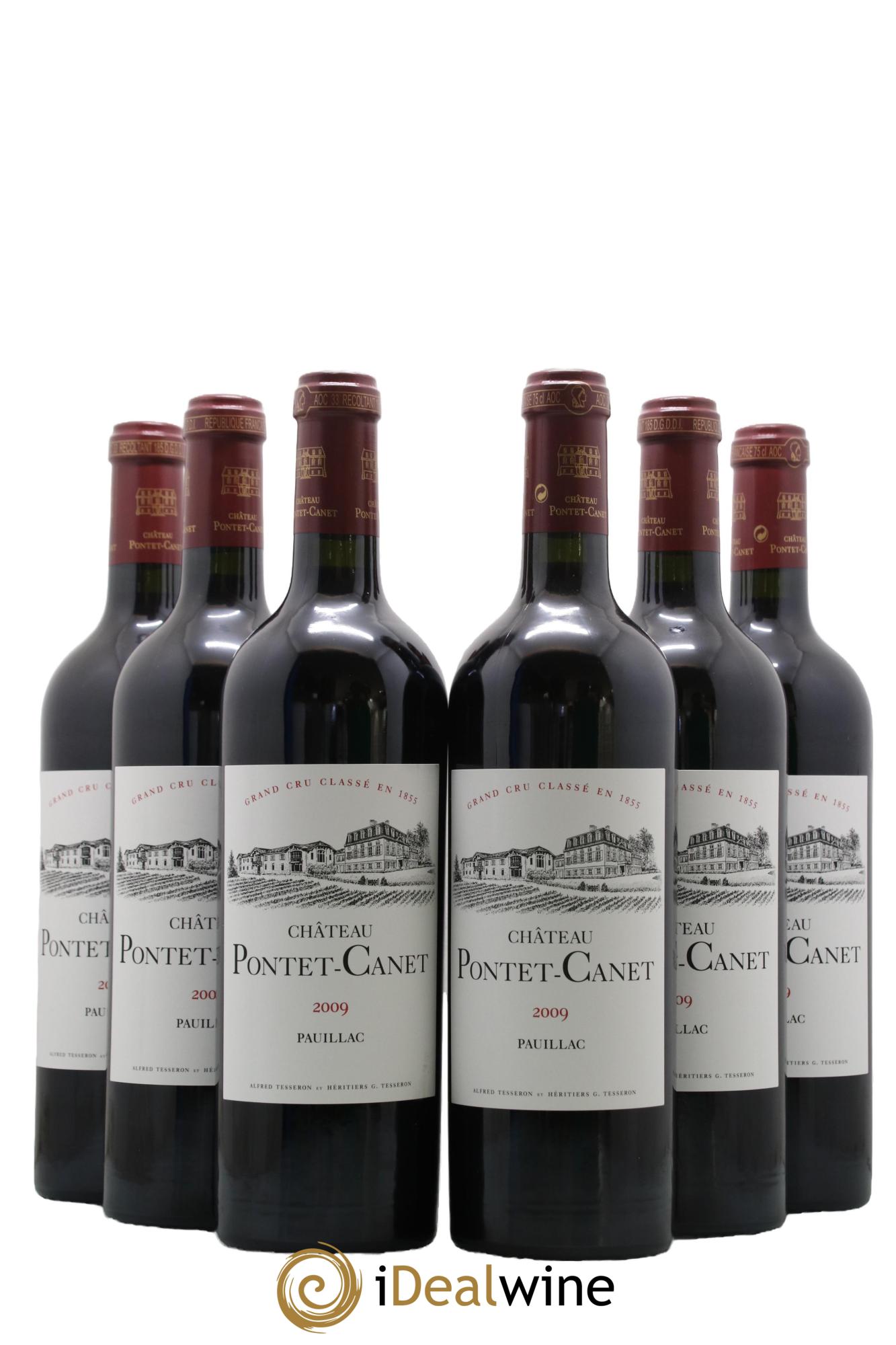 Château Pontet Canet 5ème Grand Cru Classé 2009 - Lotto di 6 bottiglie - 0