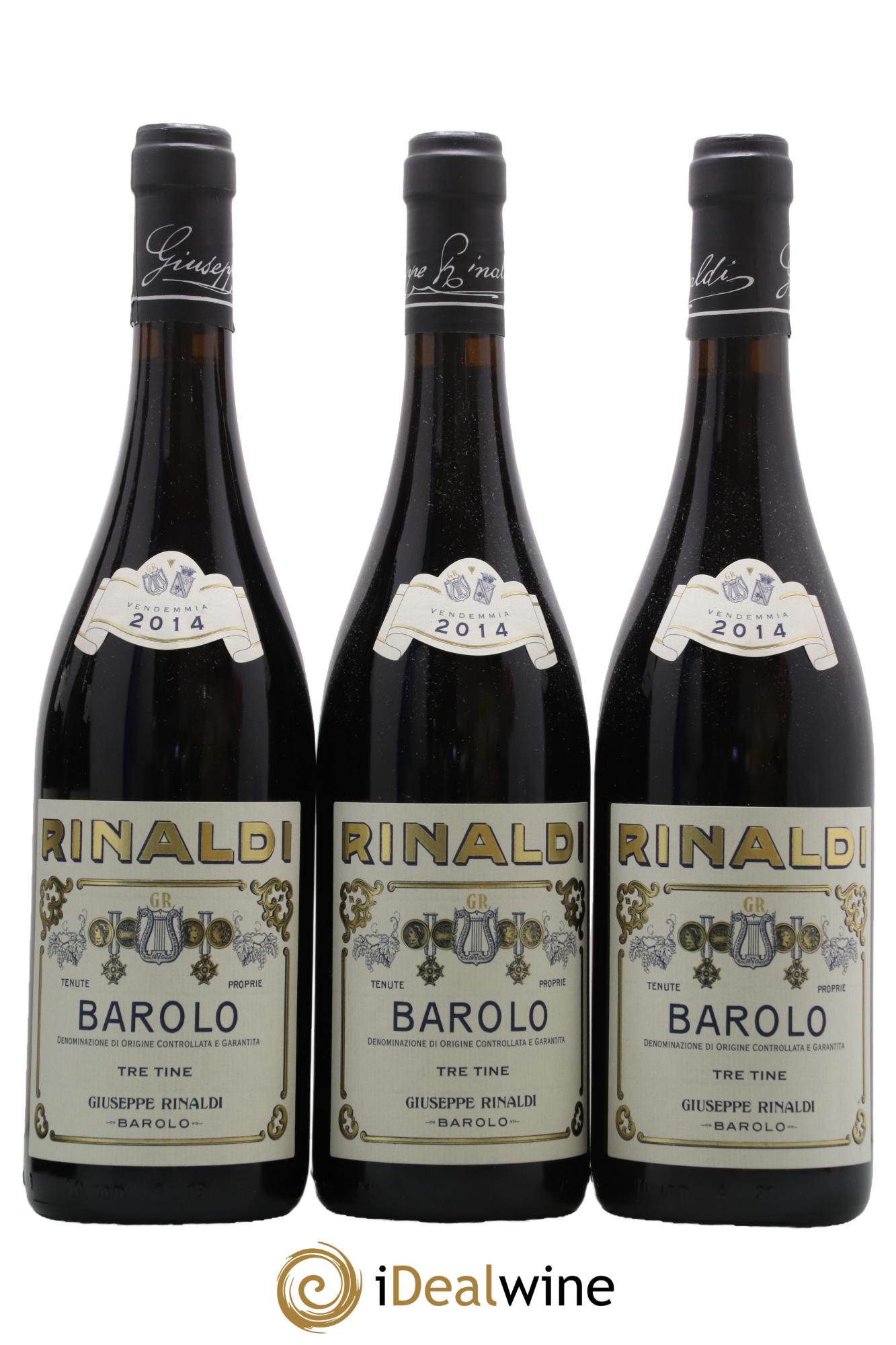 Barolo DOCG Tre Tine Giuseppe Rinaldi 2014 - Posten von 3 Flaschen - 0