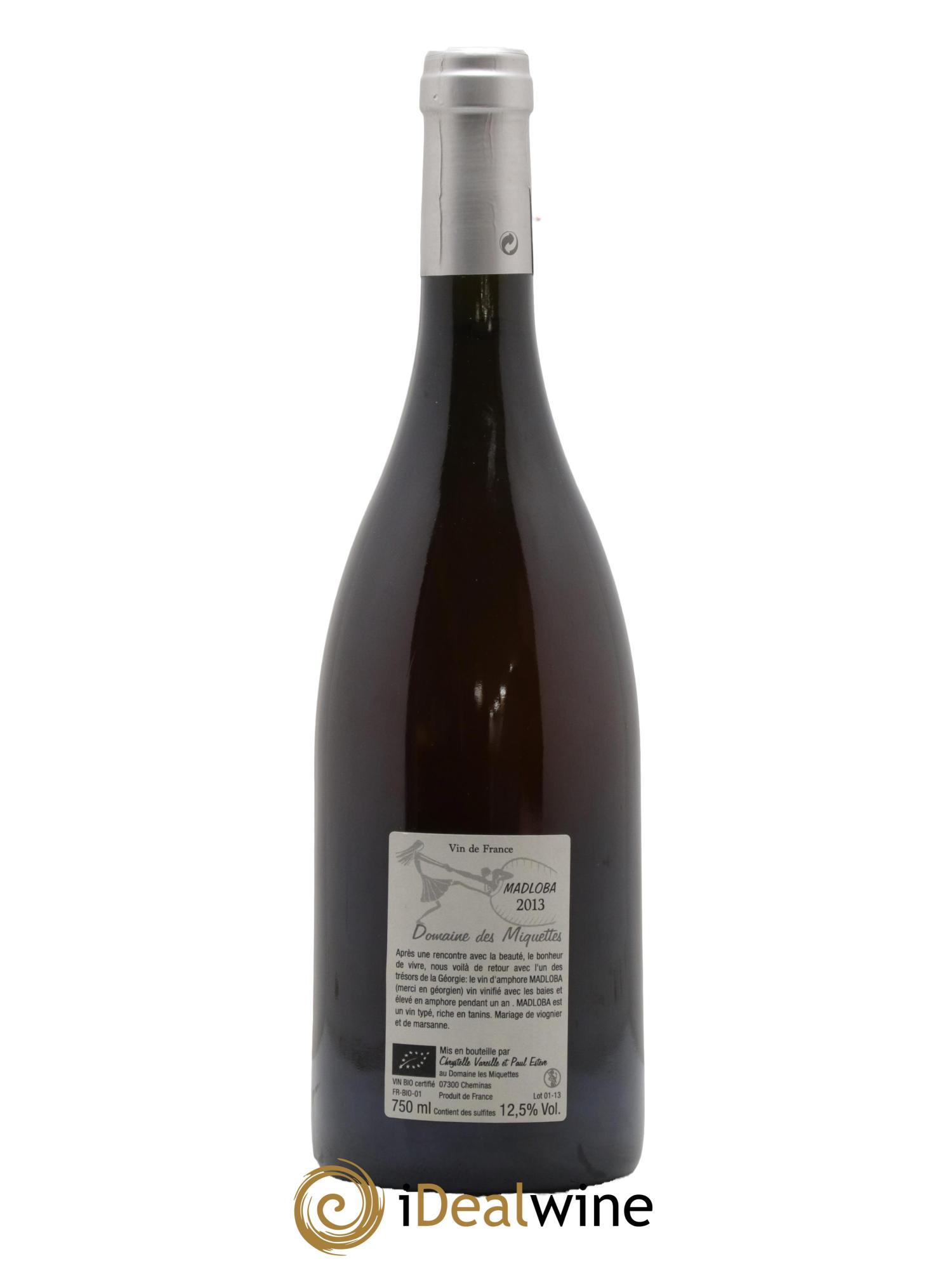 Vin de France Madloba Miquettes (Domaine des) 2013 - Posten von 1 Flasche - 1