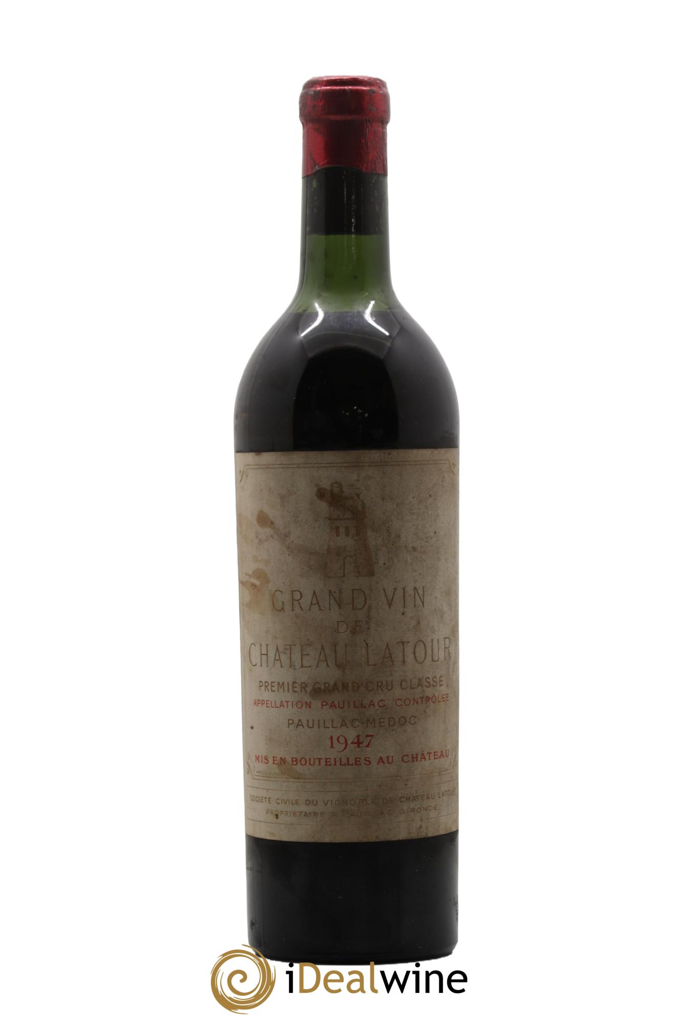 Château Latour 1er Grand Cru Classé  1947 - Lot de 1 bouteille - 0