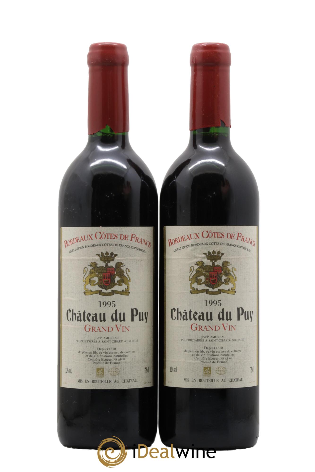 Château Le Puy 1995 - Lot of 2 bottles - 0