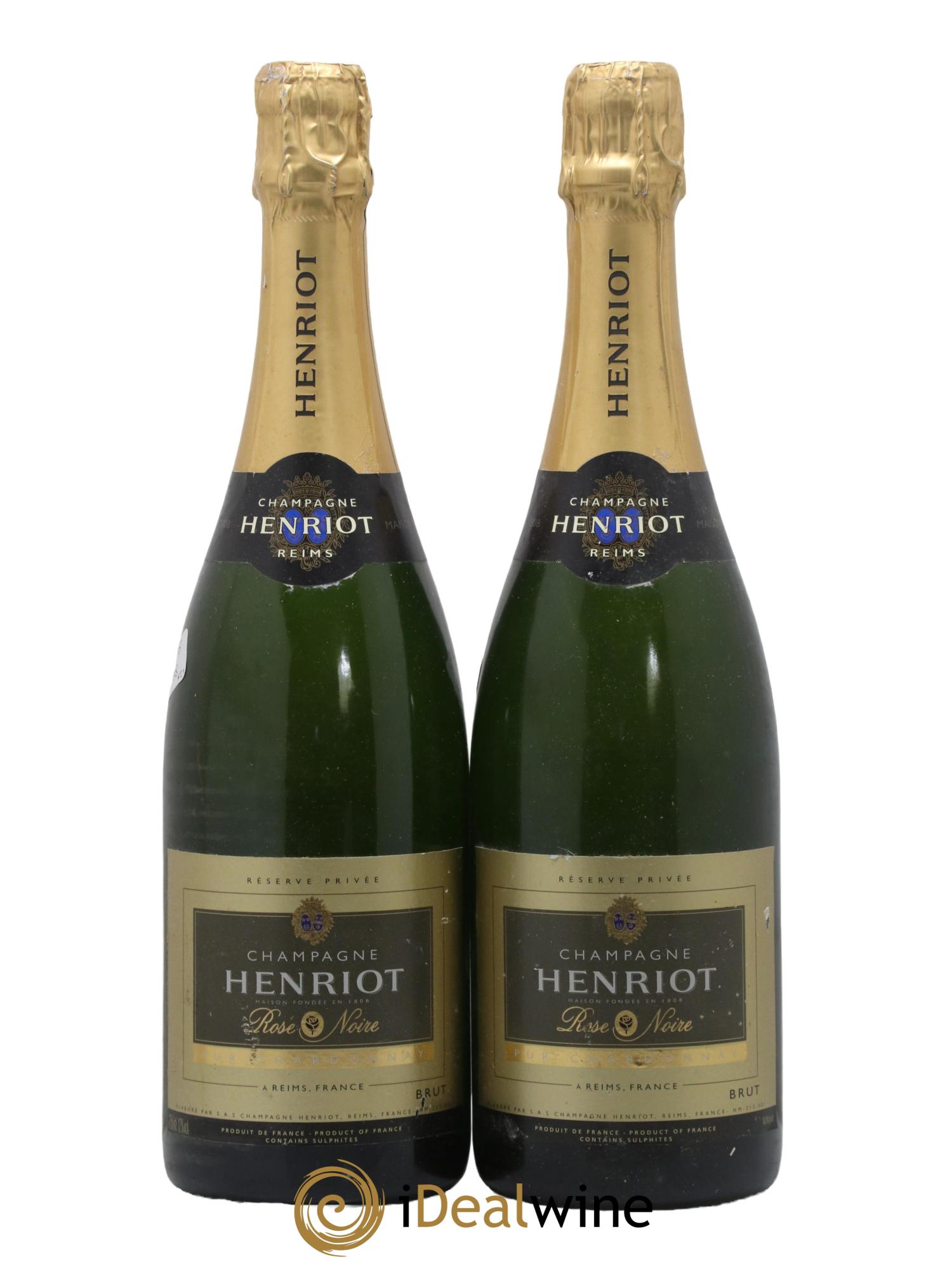 Champagne Rose Noire Pur Chardonnay Maison Henriot - Lot de 2 bouteilles - 0