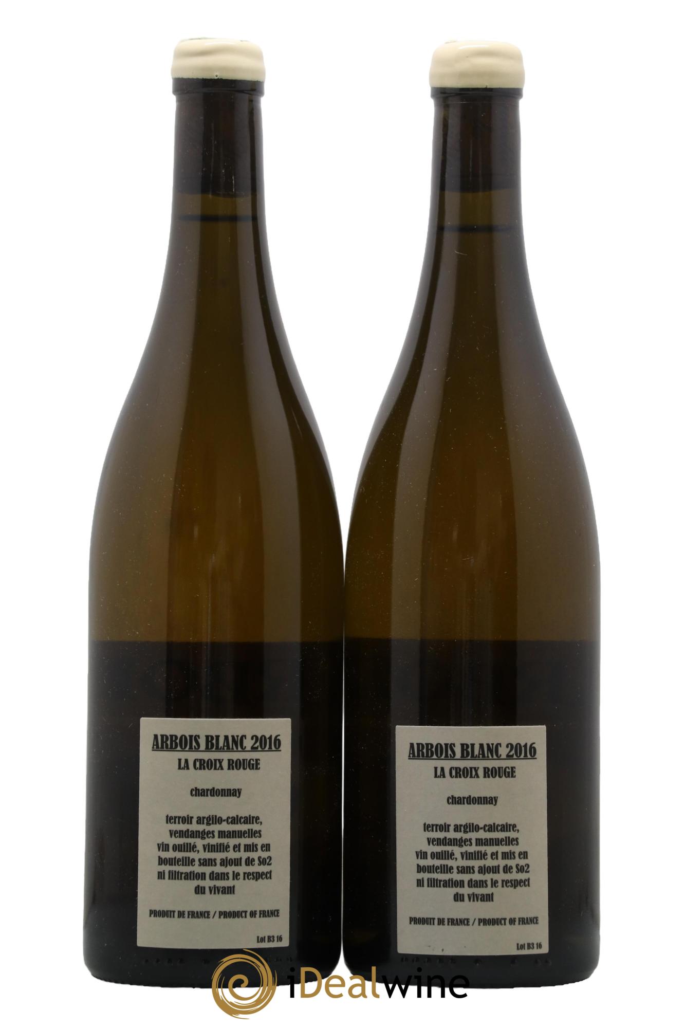 Arbois Chardonnay La Croix Rouge Adeline Houillon & Renaud Bruyère  2016 - Lot of 2 bottles - 1