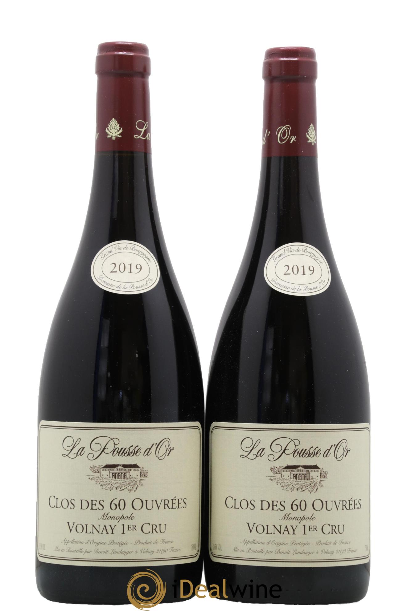 Volnay 1er Cru Clos des 60 ouvrées La Pousse d'Or (Domaine de) 2019 - Lot of 2 bottles - 0