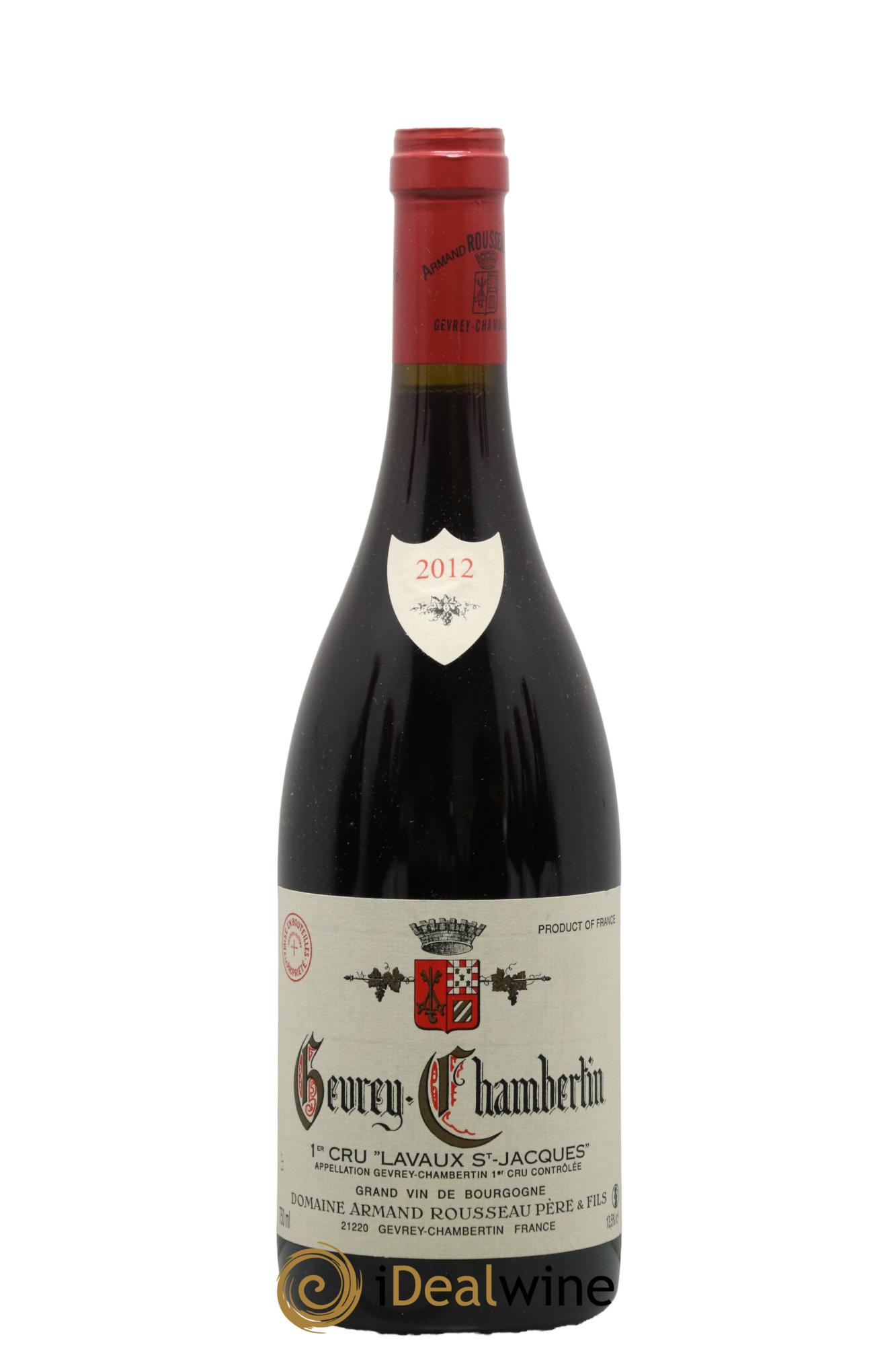 Gevrey-Chambertin 1er Cru Lavaux Saint Jacques Armand Rousseau (Domaine) 2012 - Lot de 1 bouteille - 0