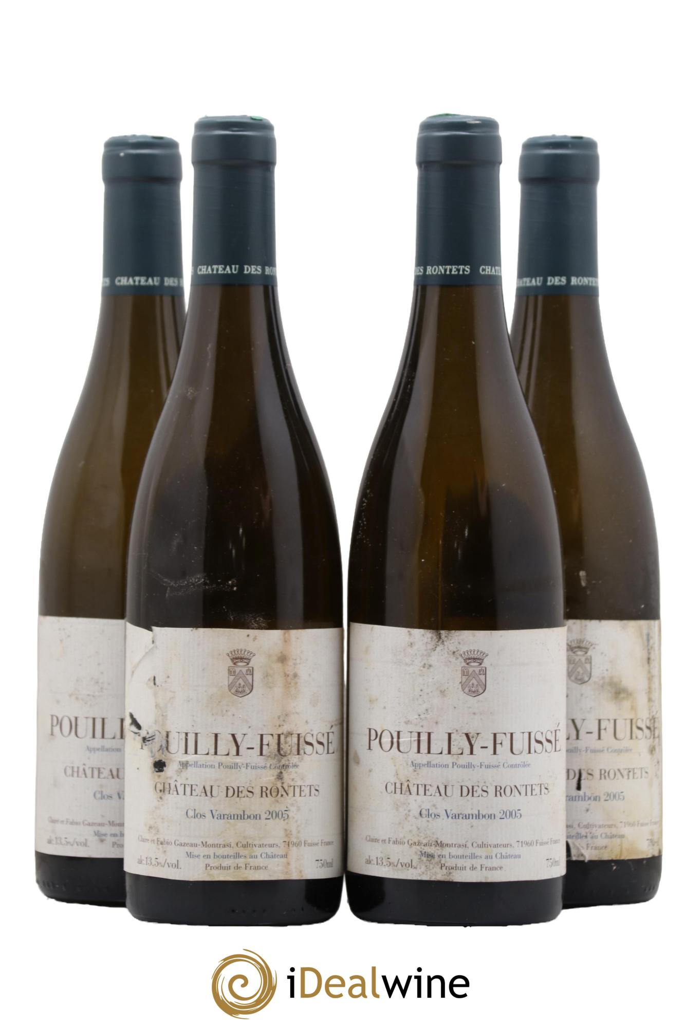 Pouilly-Fuissé Clos Varambon Château des Rontets 2005 - Lot de 4 bouteilles - 0