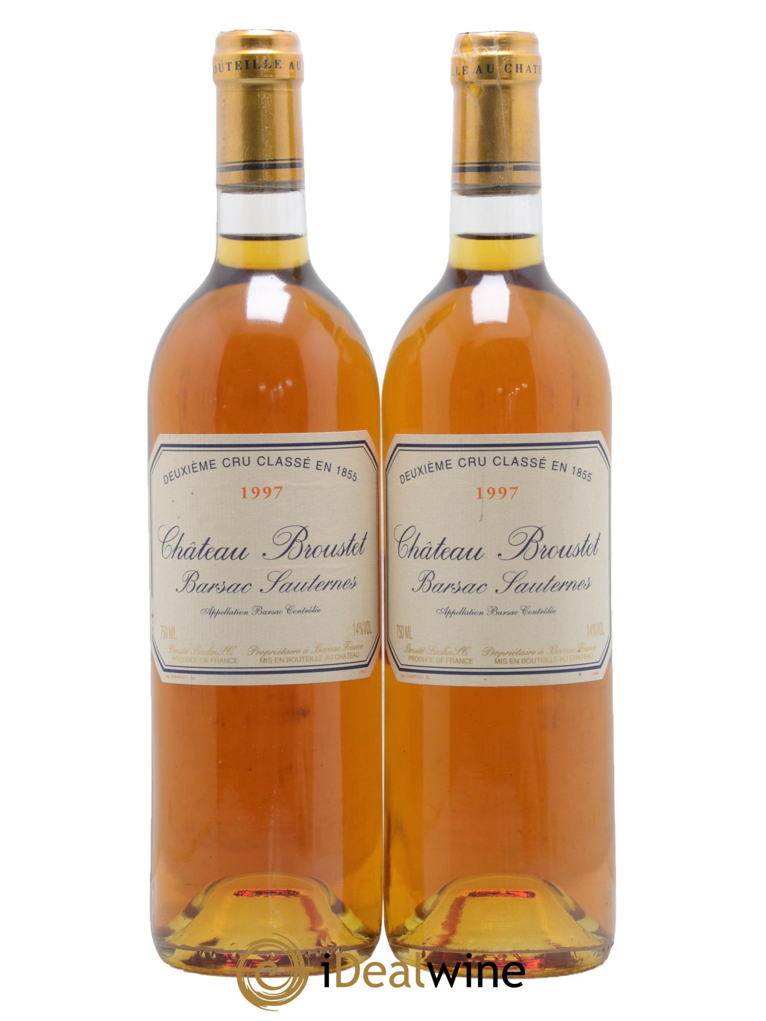 Château Broustet 2ème Grand Cru Classé 1997 - Lot of 2 bottles - 0