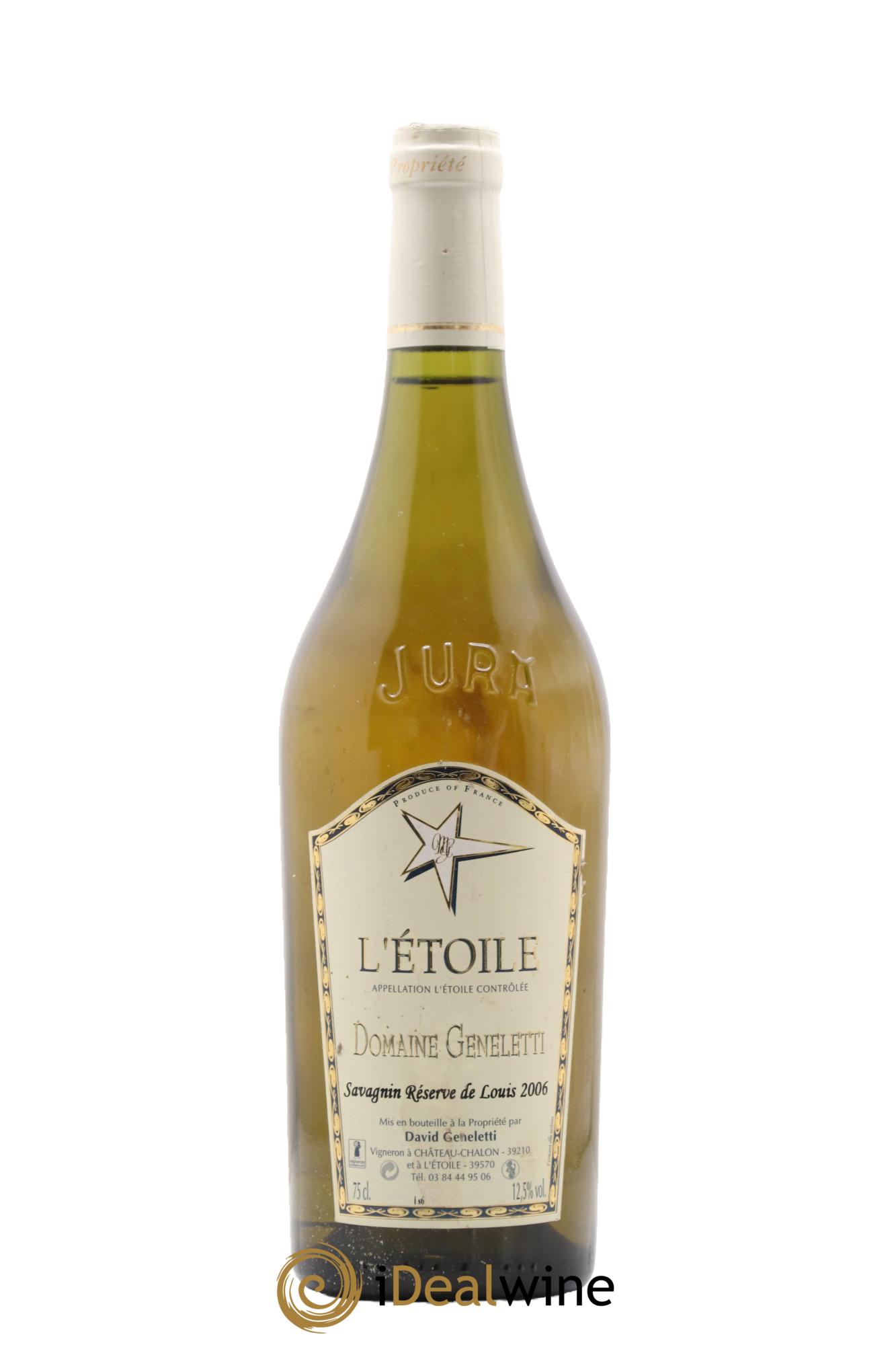 L'Etoile Savagnin Réserve de Louis Domaine Geneletti 2006 - Lot de 1 bouteille - 0