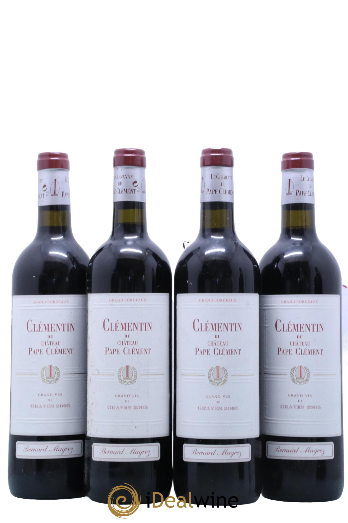 Le Clémentin de Pape Clément Second Vin 2005 - Lotto di 4 bottiglie - 0