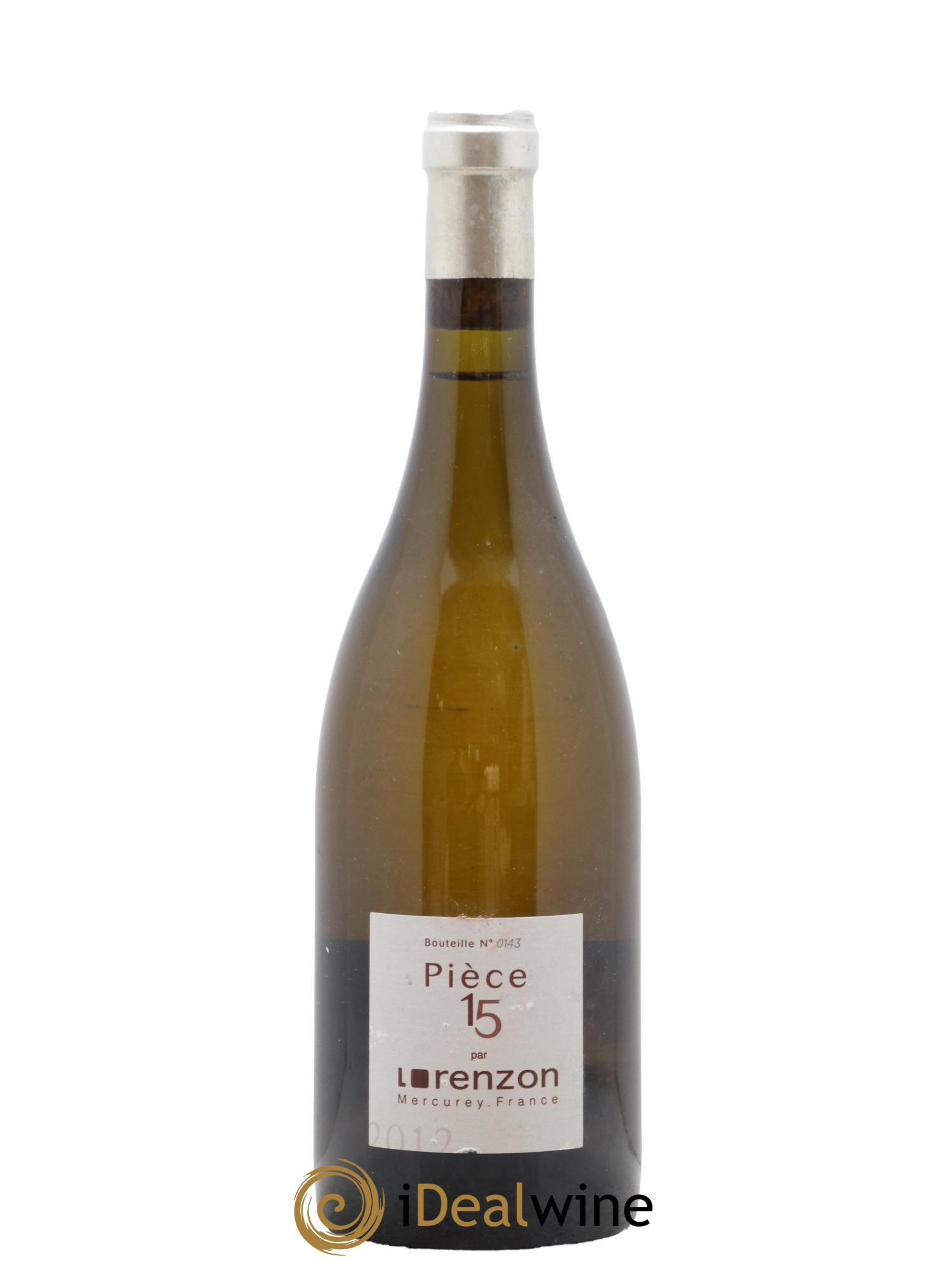 Mercurey 1er Cru Pièce 15 Bruno Lorenzon  2012 - Lot de 1 bouteille - 0