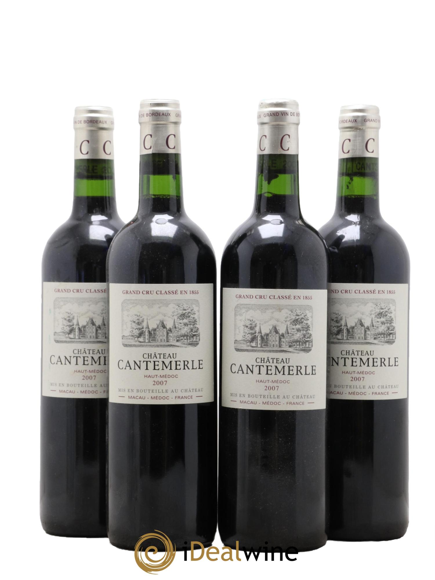 Château Cantemerle 5ème Grand Cru Classé 2007 - Lot de 4 bouteilles - 0