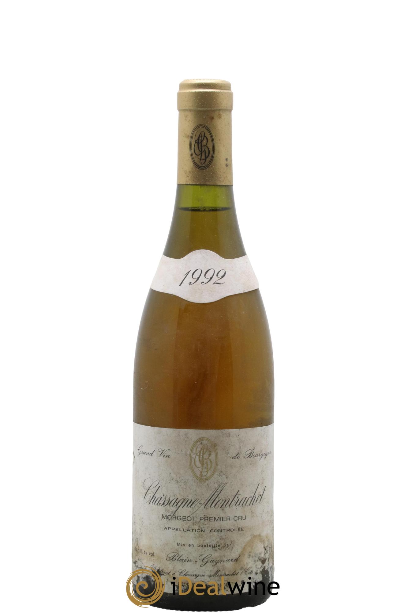 Chassagne-Montrachet 1er Cru Morgeot Blain-Gagnard (Domaine) 1992 - Lot de 1 bouteille - 0