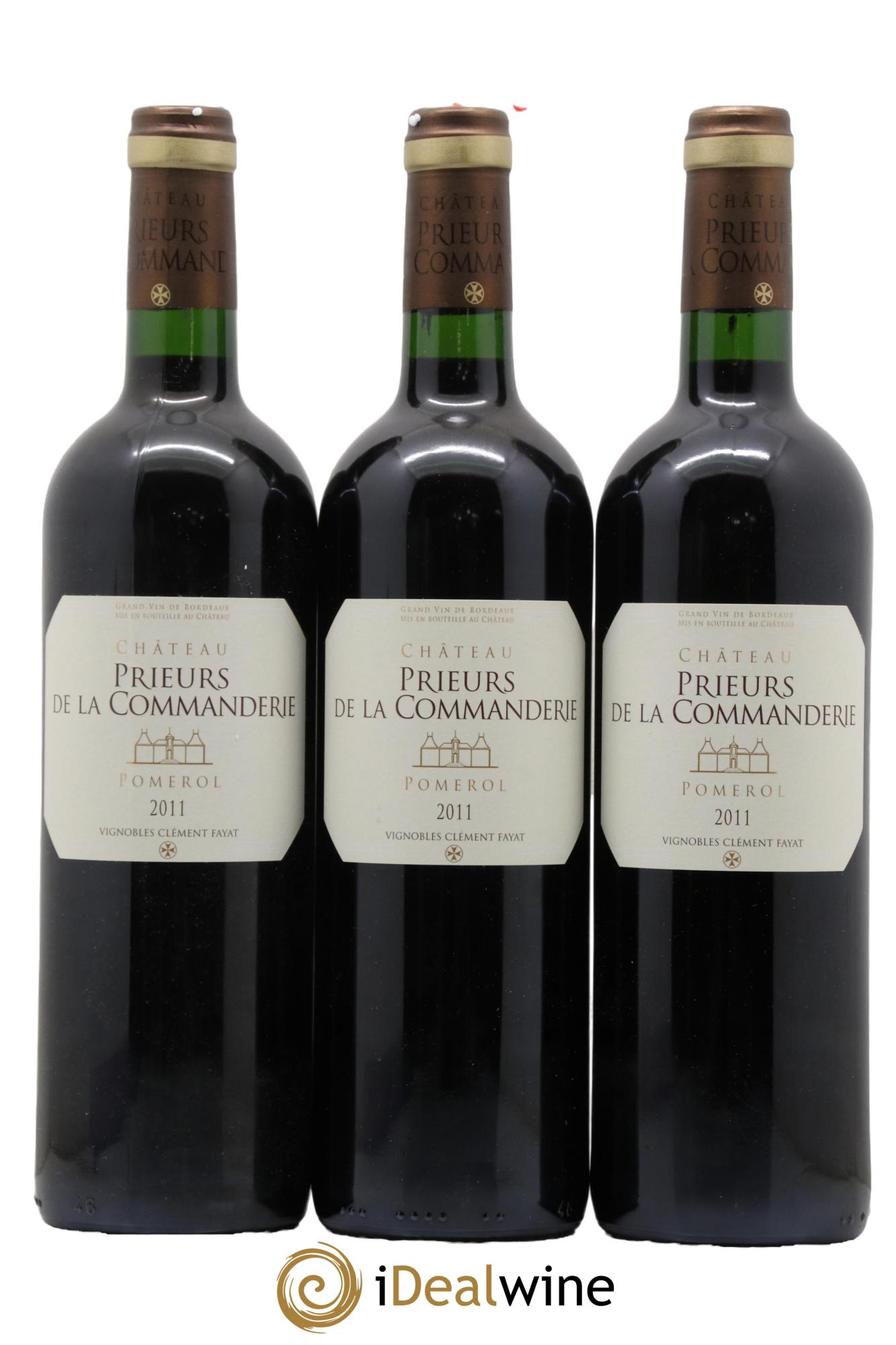 Pomerol Château Prieurs De La Commanderie 2011 - Lotto di 3 bottiglie - 0