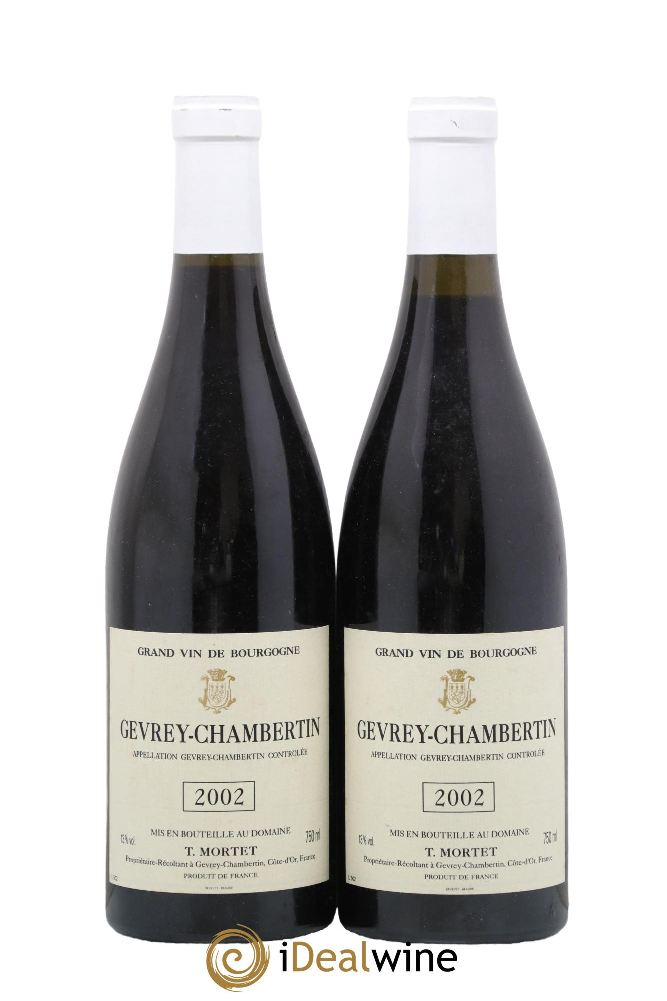 Gevrey-Chambertin Thierry Mortet (Domaine) 2002 - Lot of 2 bottles - 0