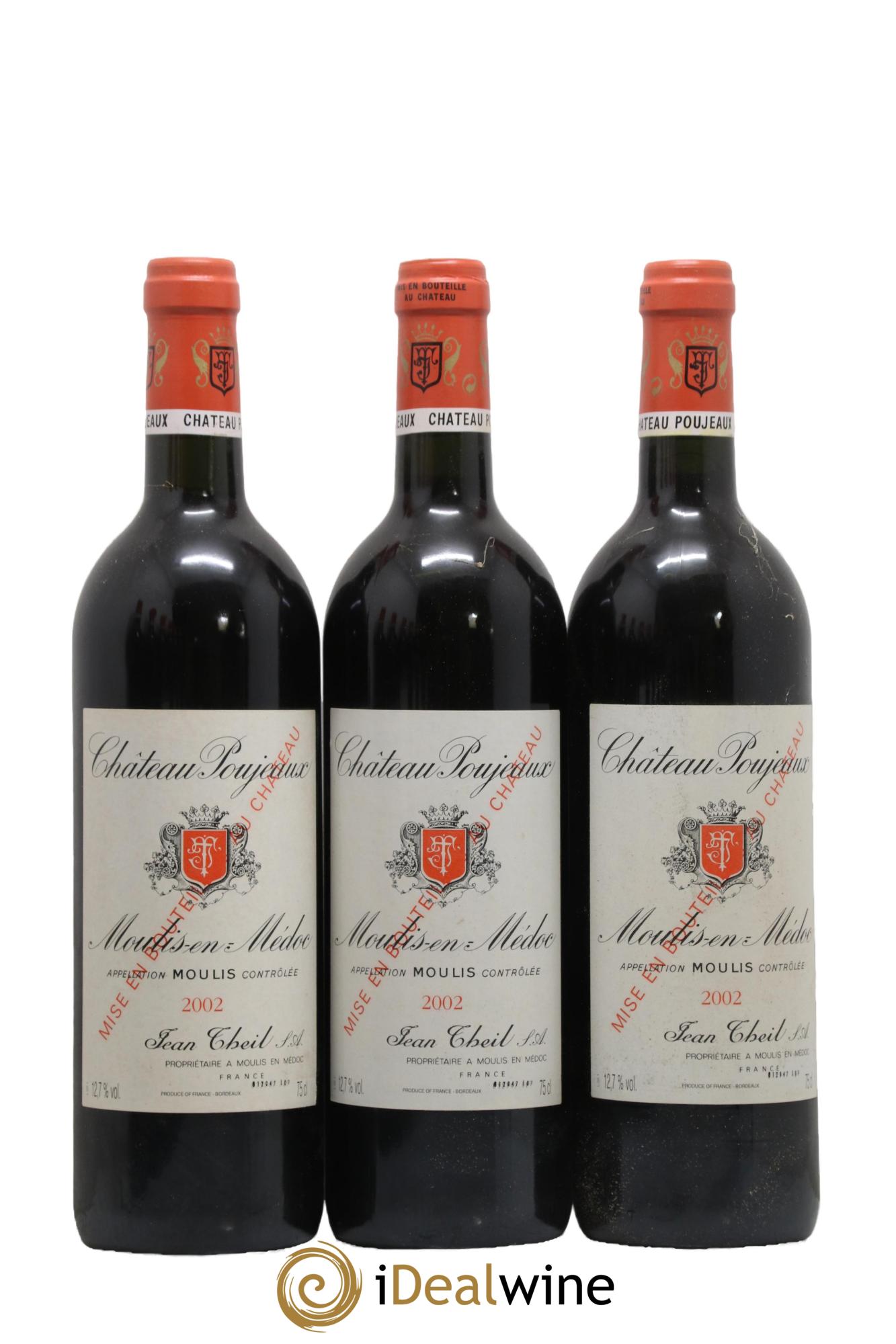 Château Poujeaux 2002 - Posten von 12 Flaschen - 2