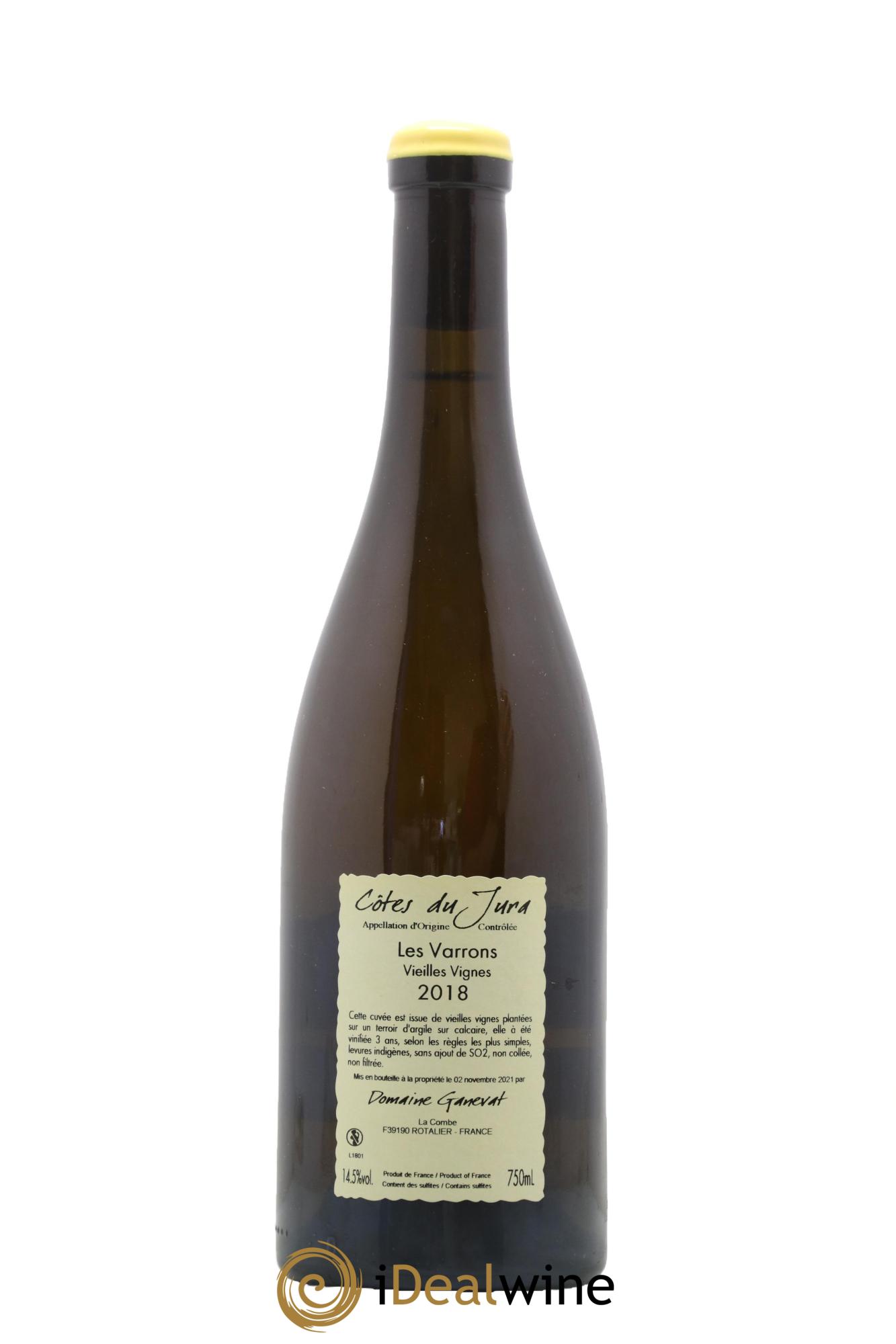 Côtes du Jura Les Varrons Vieilles Vignes Jean-François Ganevat (Domaine) 2018 - Posten von 1 Flasche - 1