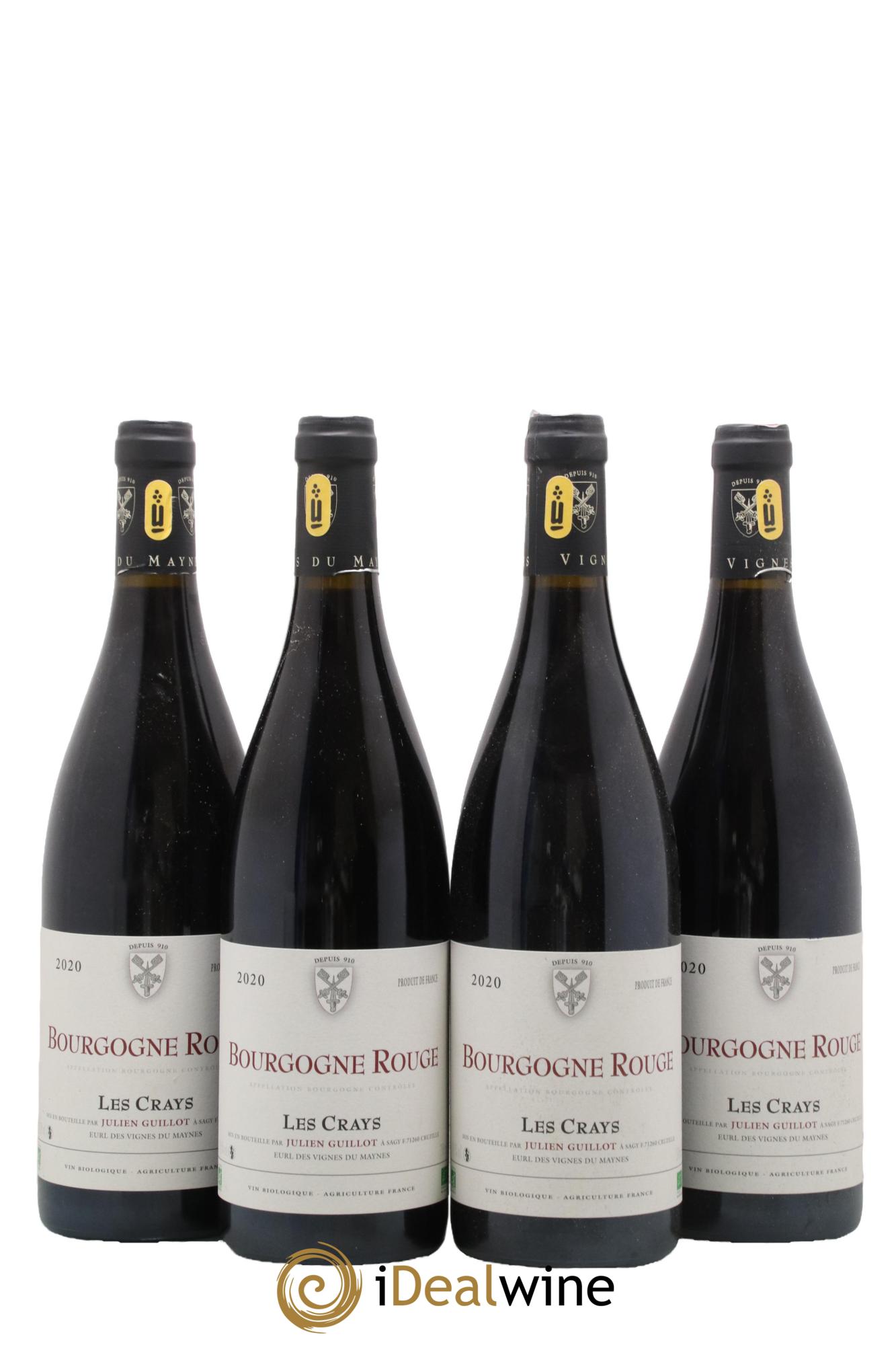 Bourgogne Les Crays Les Vignes du Maynes 2020 - Lot de 4 bouteilles - 0