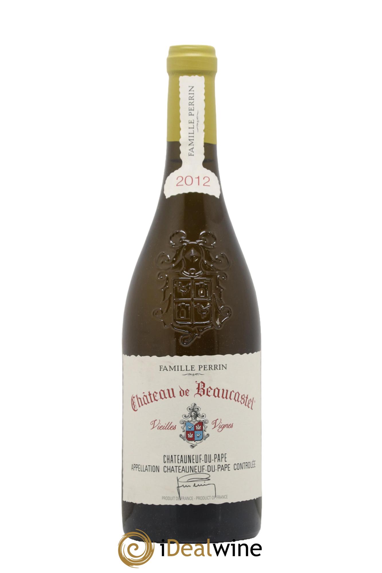 Châteauneuf-du-Pape Château de Château de Beaucastel Vieilles vignes Roussanne Famille Perrin 2012 - Posten von 1 Flasche - 0