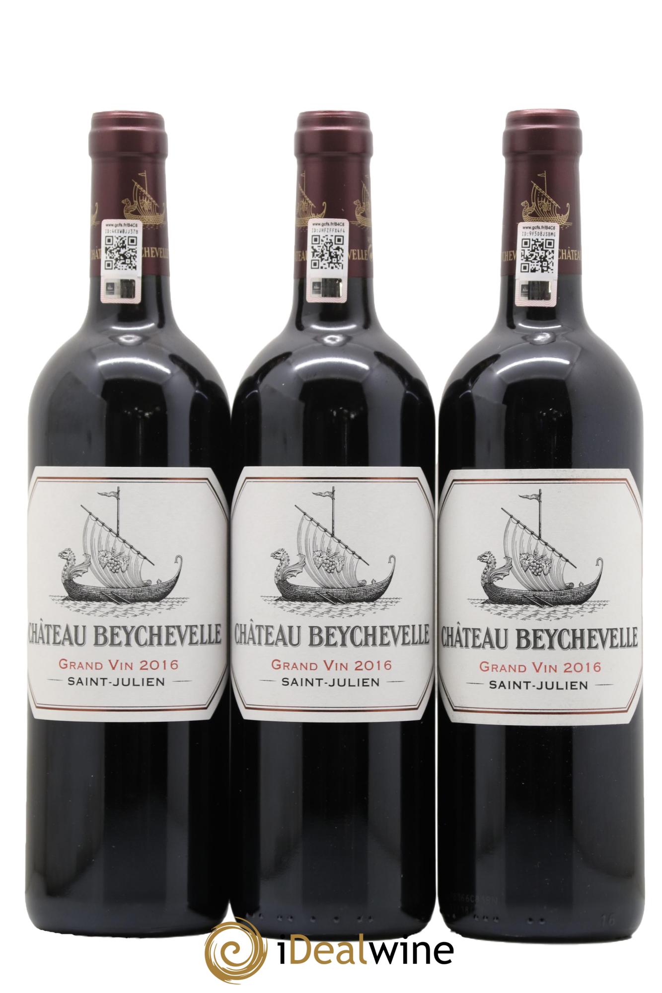 Château Beychevelle 4ème Grand Cru Classé 2016 - Lotto di 3 bottiglie - 0