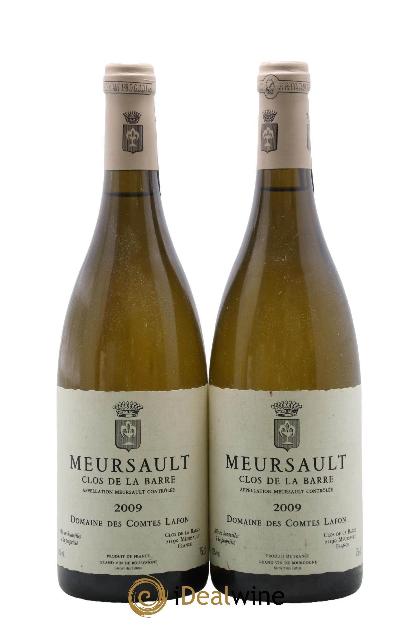 Meursault Clos de la Barre Comtes Lafon (Domaine des) 2009 - Lot de 2 bouteilles - 0