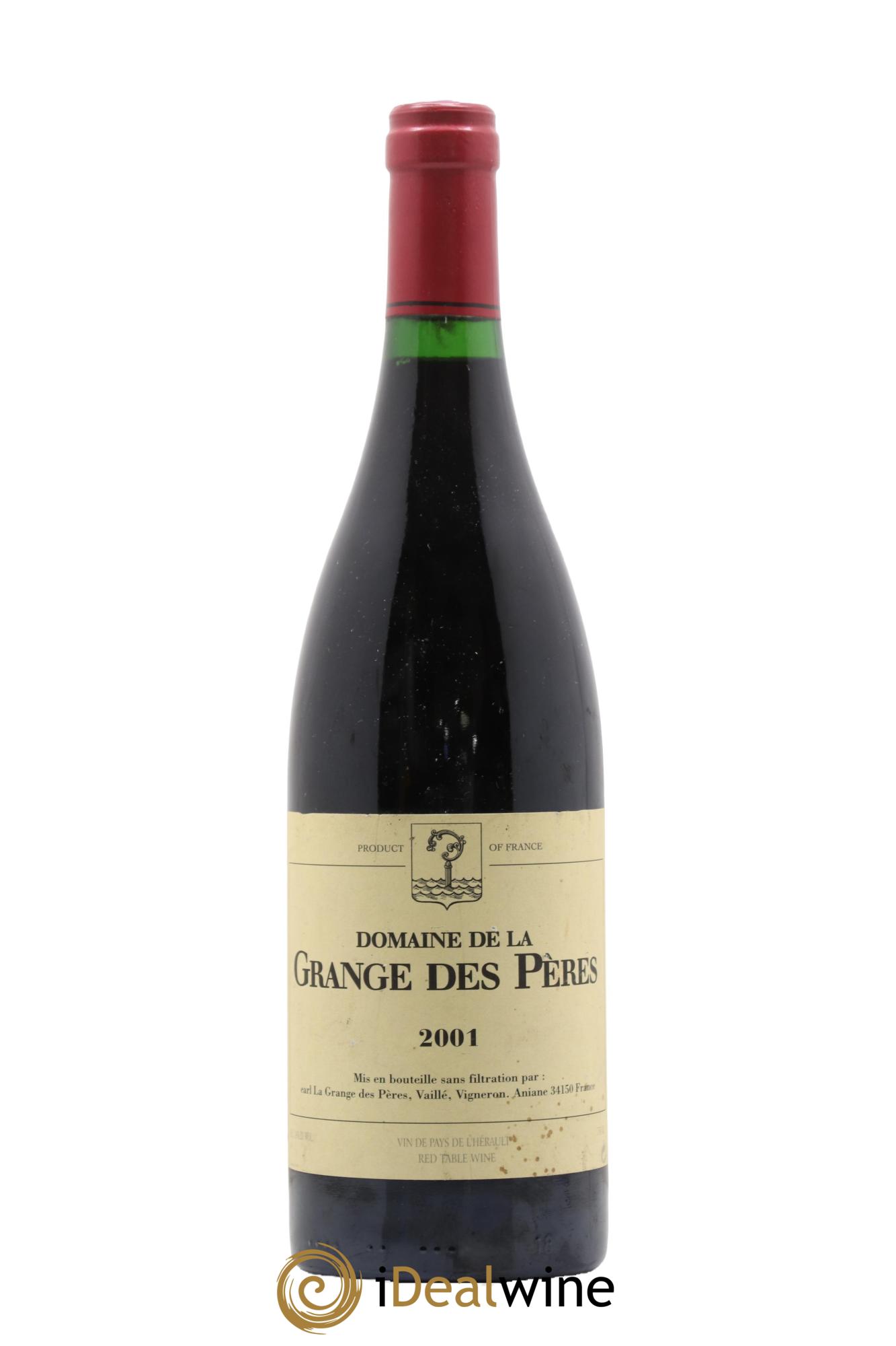 IGP Pays d'Hérault Grange des Pères Laurent Vaillé  2001 - Lot de 1 bouteille - 0