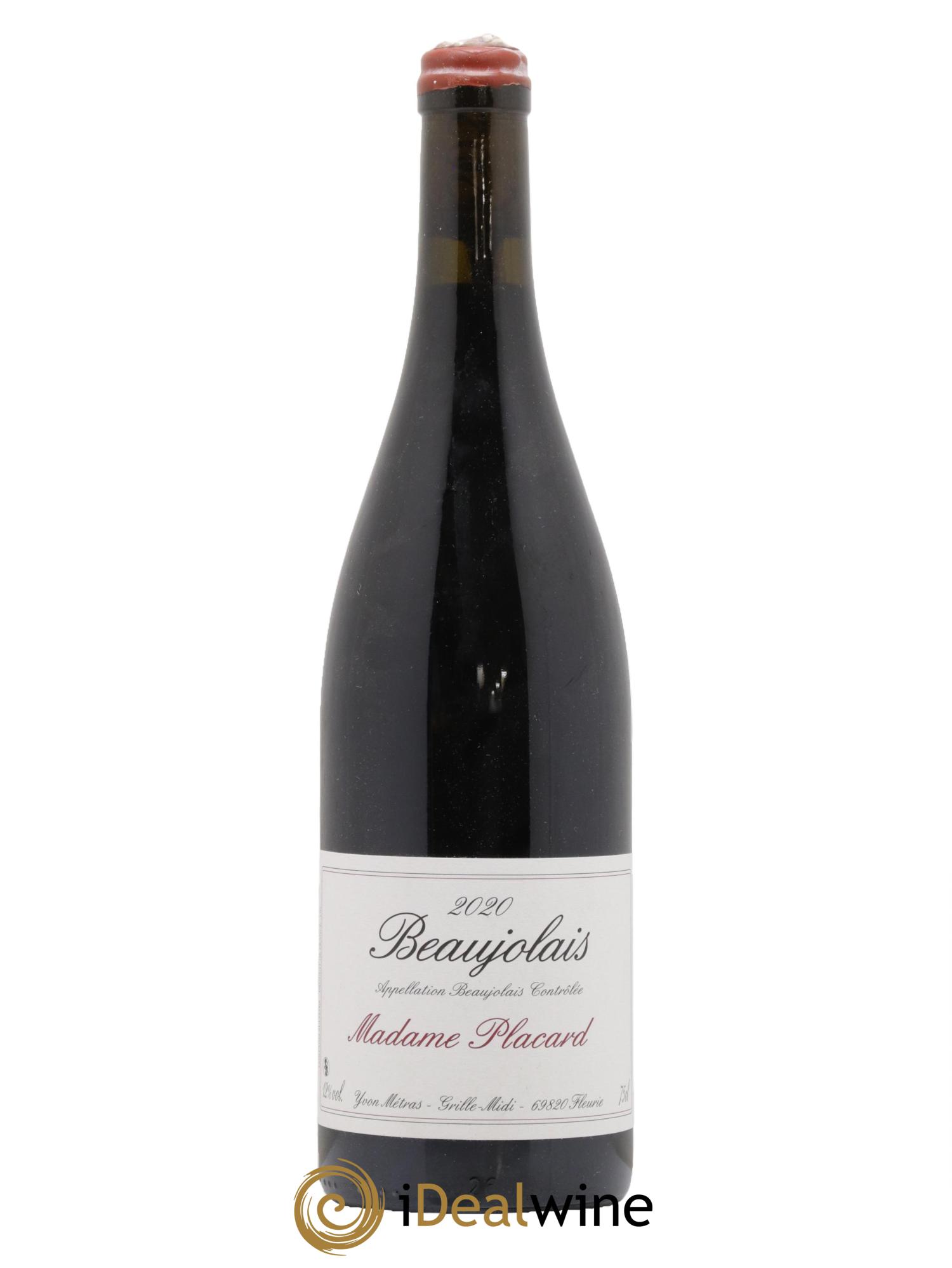 Beaujolais Madame Placard Yvon Métras 2020 - Posten von 1 Flasche - 0