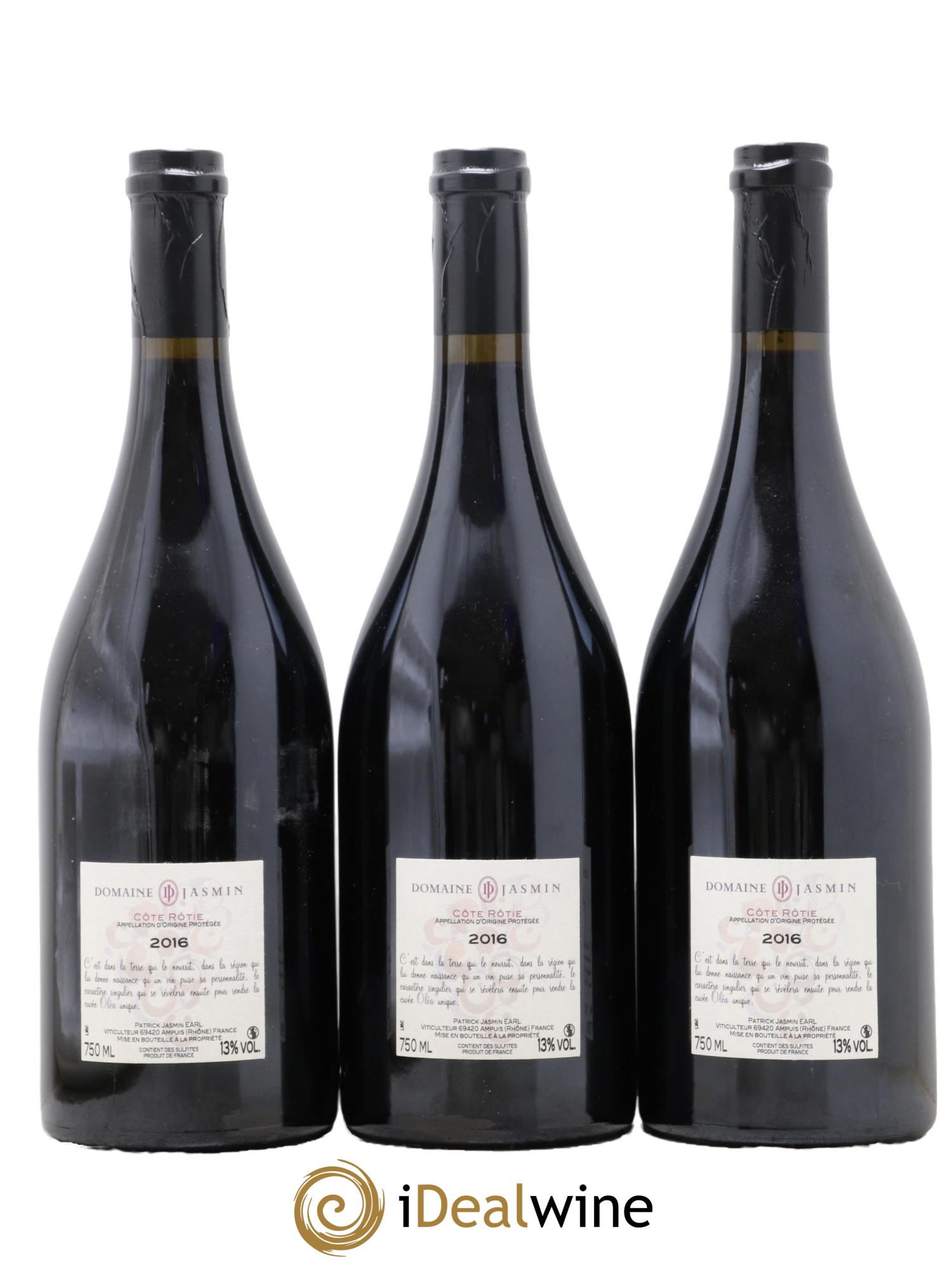 Côte-Rôtie Oléa Jasmin (Domaine) 2016 - Lot de 3 bouteilles - 1