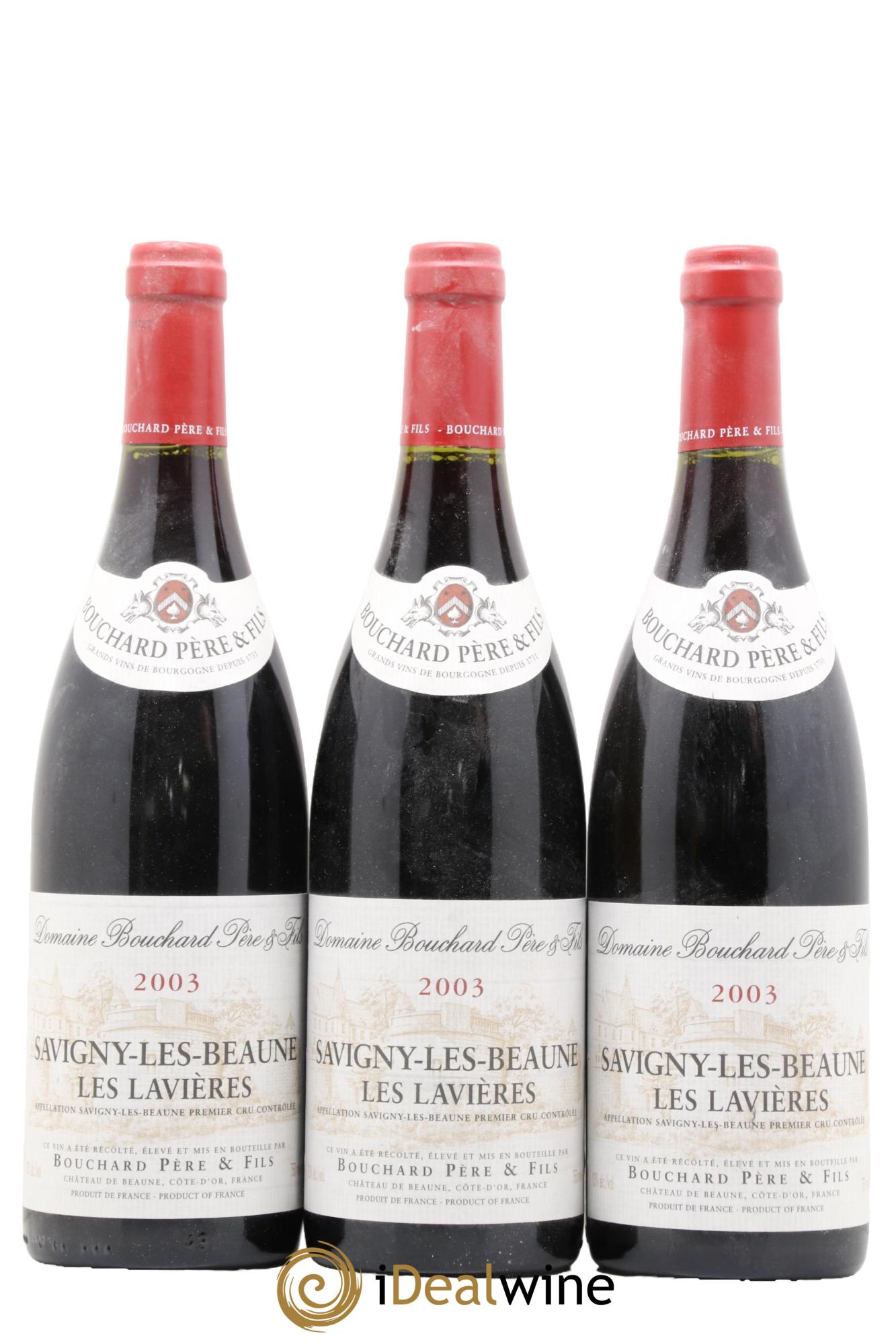 Savigny-lès-Beaune 1er Cru Les Lavières Bouchard Père & Fils 2003 - Posten von 3 Flaschen - 0