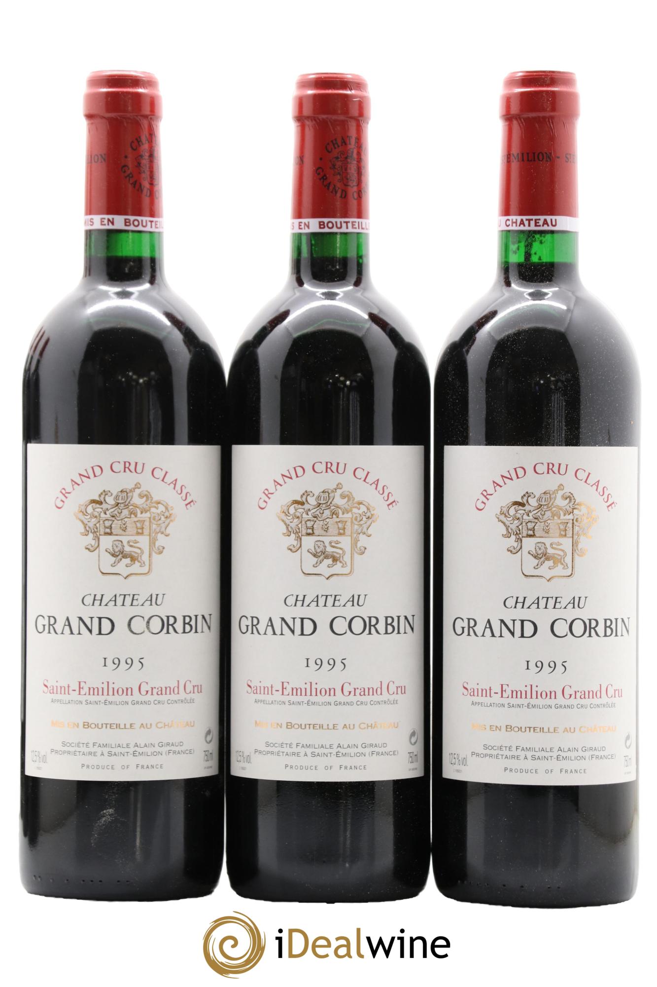 Château Grand Corbin Grand Cru Classé 1995 - Lot de 12 bouteilles - 3