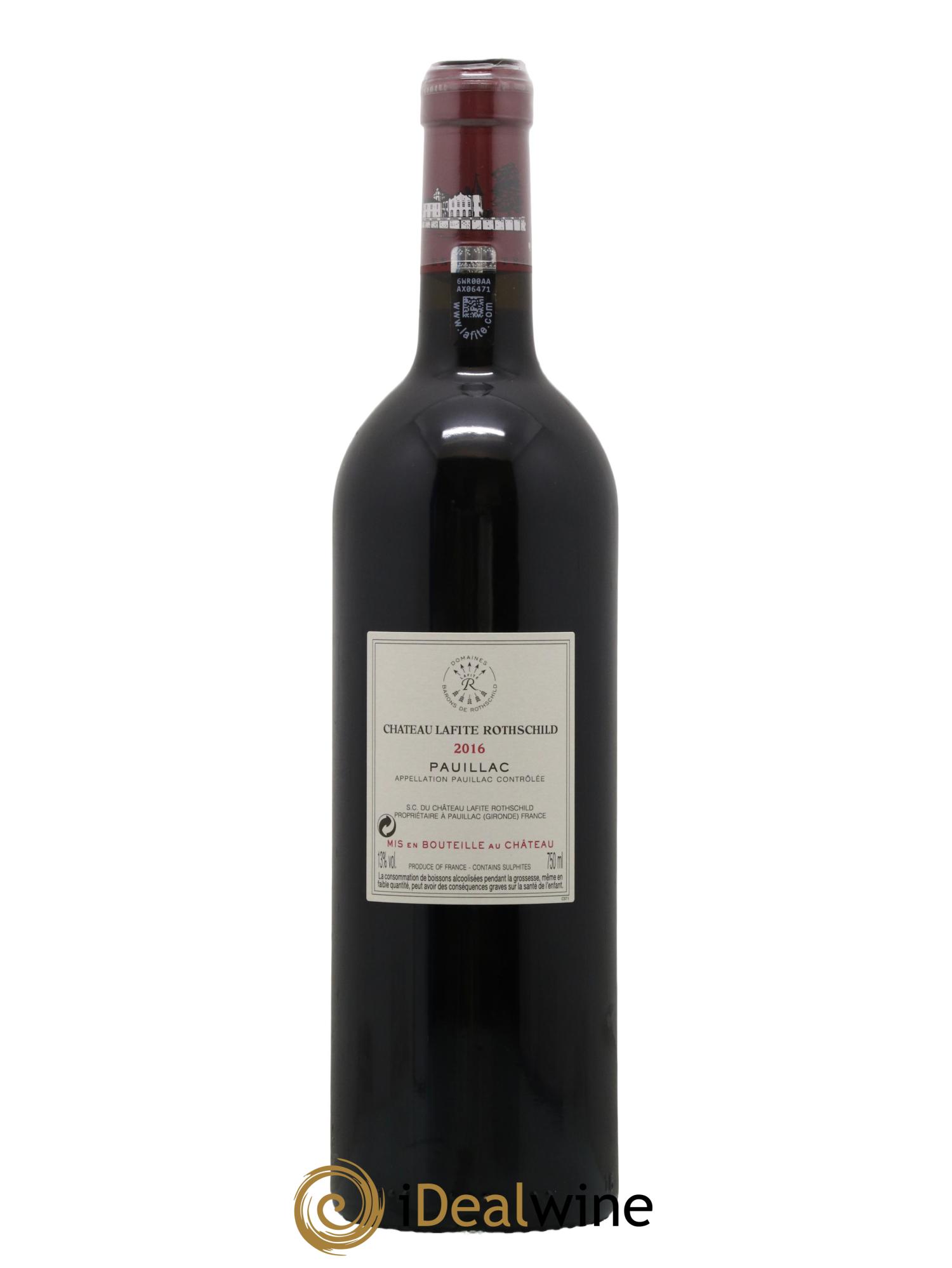 Château Lafite Rothschild 1er Grand Cru Classé 2016 - Posten von 1 Flasche - 1