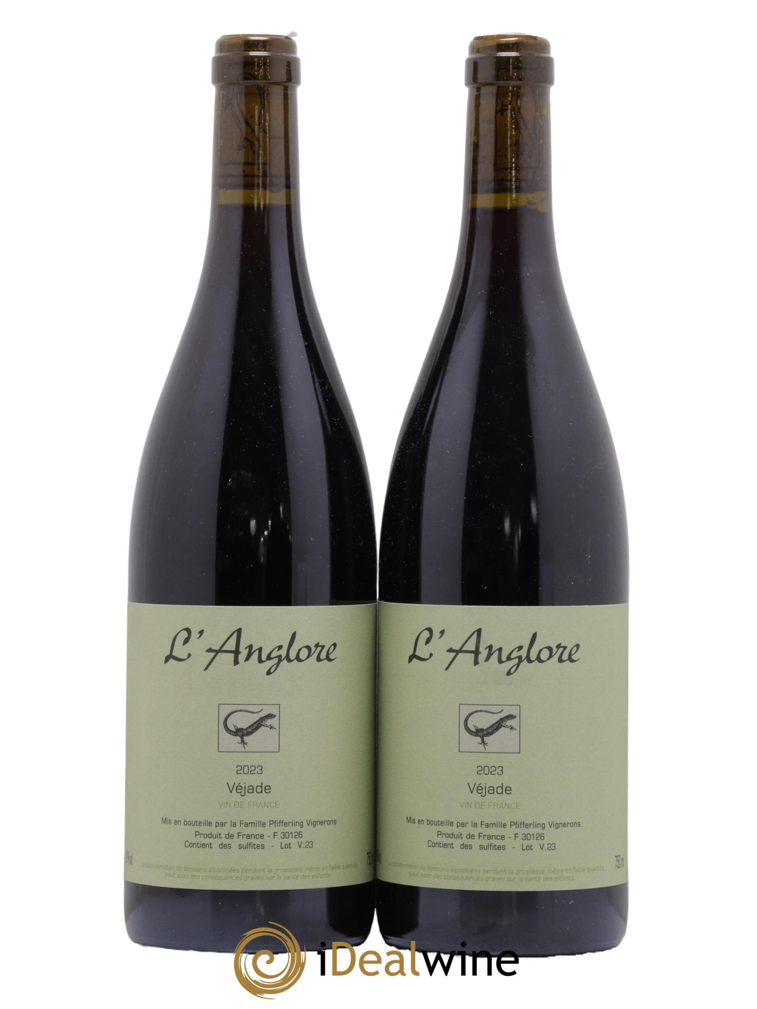 Vin de France Véjade L'Anglore  2023 - Lot of 2 bottles - 0