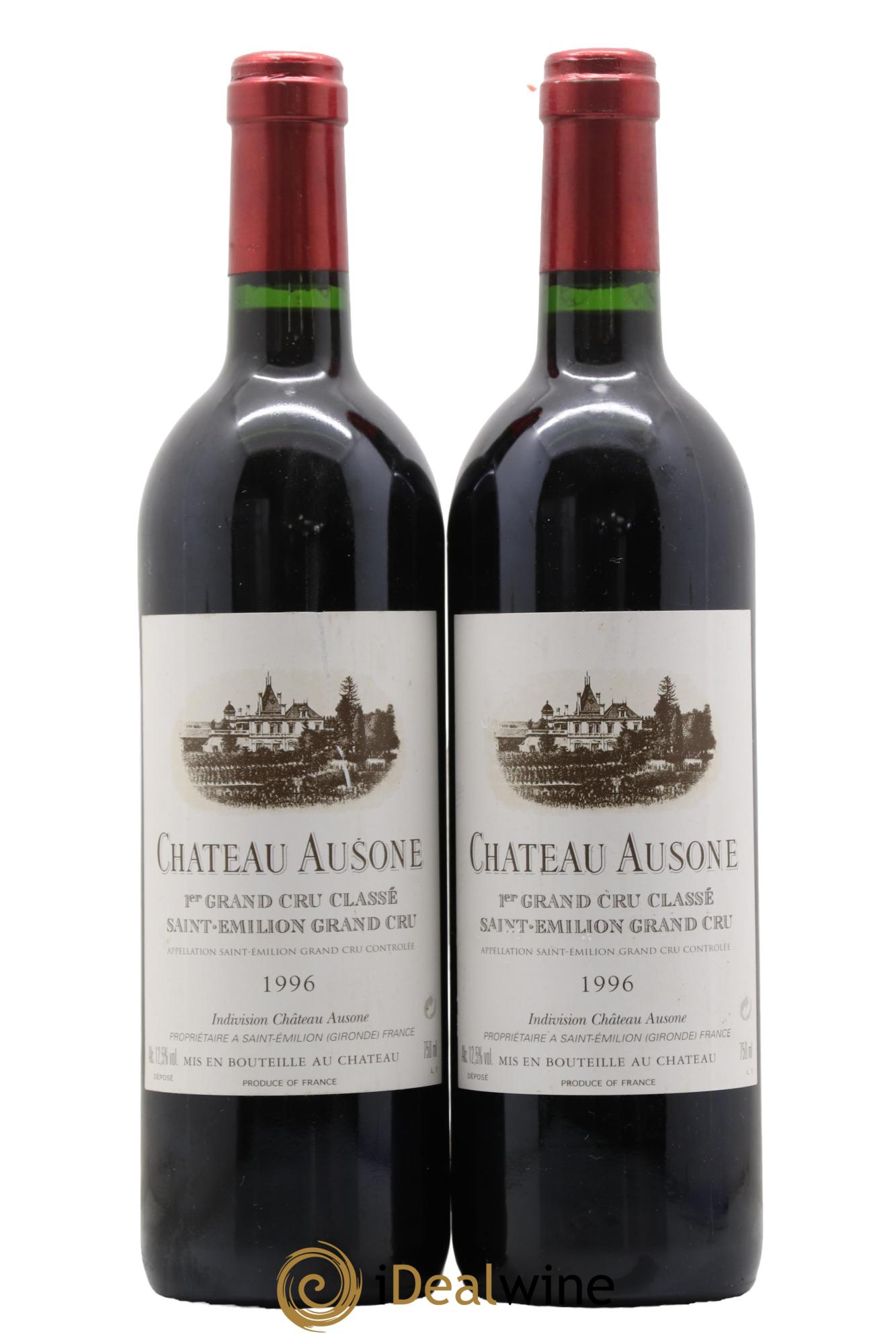 Château Ausone 1er Grand Cru Classé A  1996 - Posten von 2 Flaschen - 0