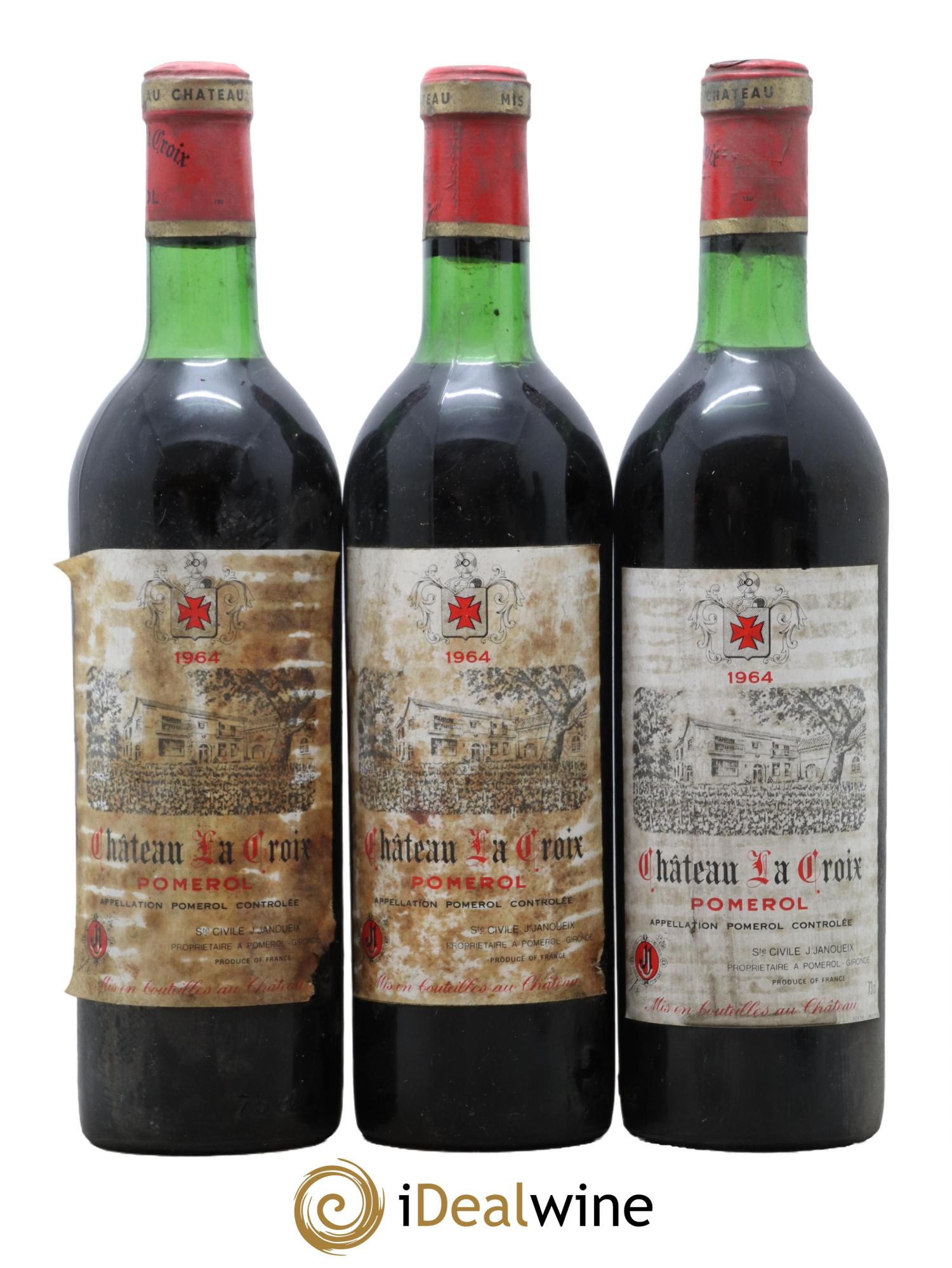 Château la Croix 1964 - Lot de 3 bouteilles - 0