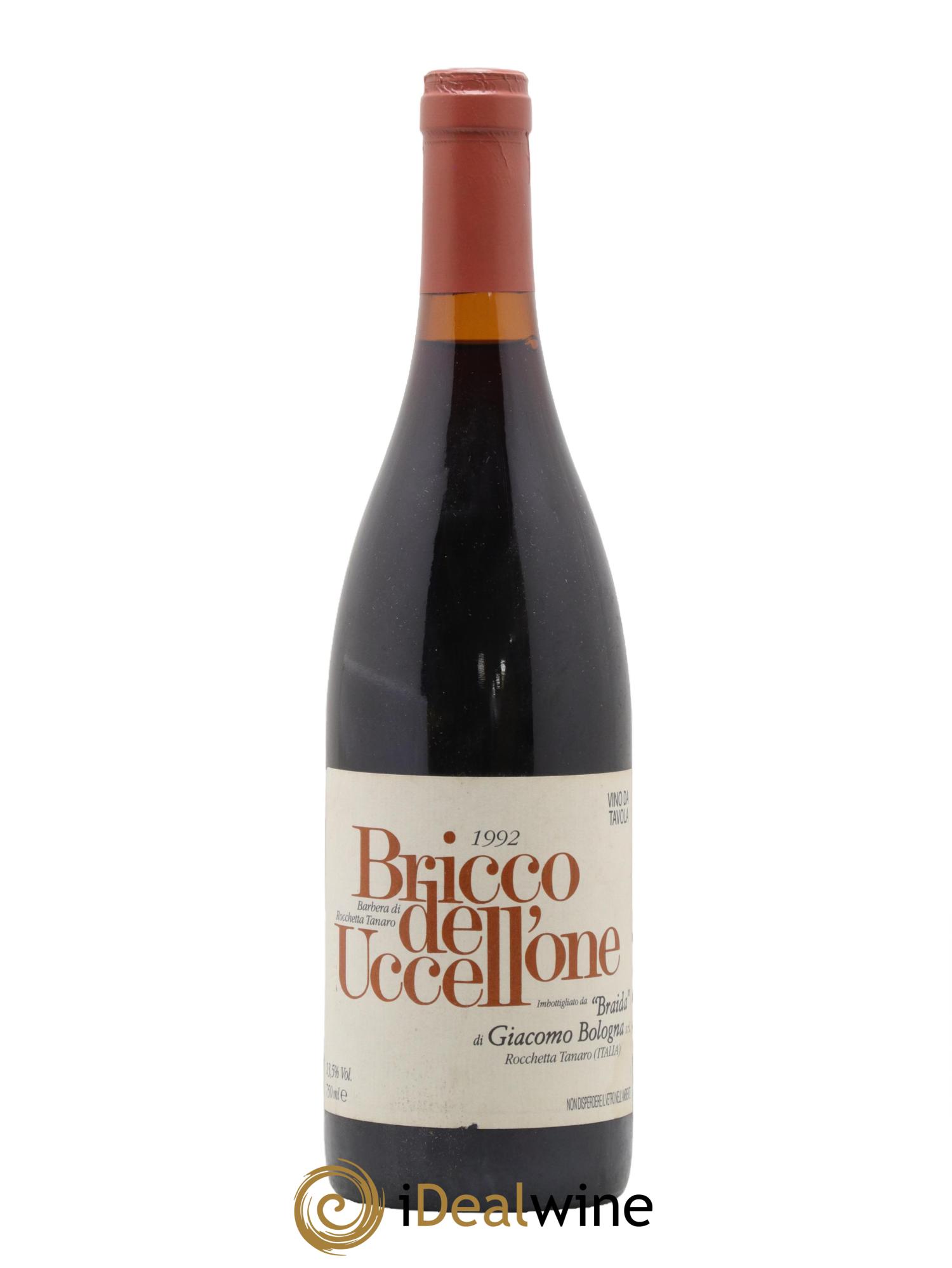 Italie Vino Da Tavola Bricco dell'Uccellone Braida 1992 - Posten von 1 Flasche - 0