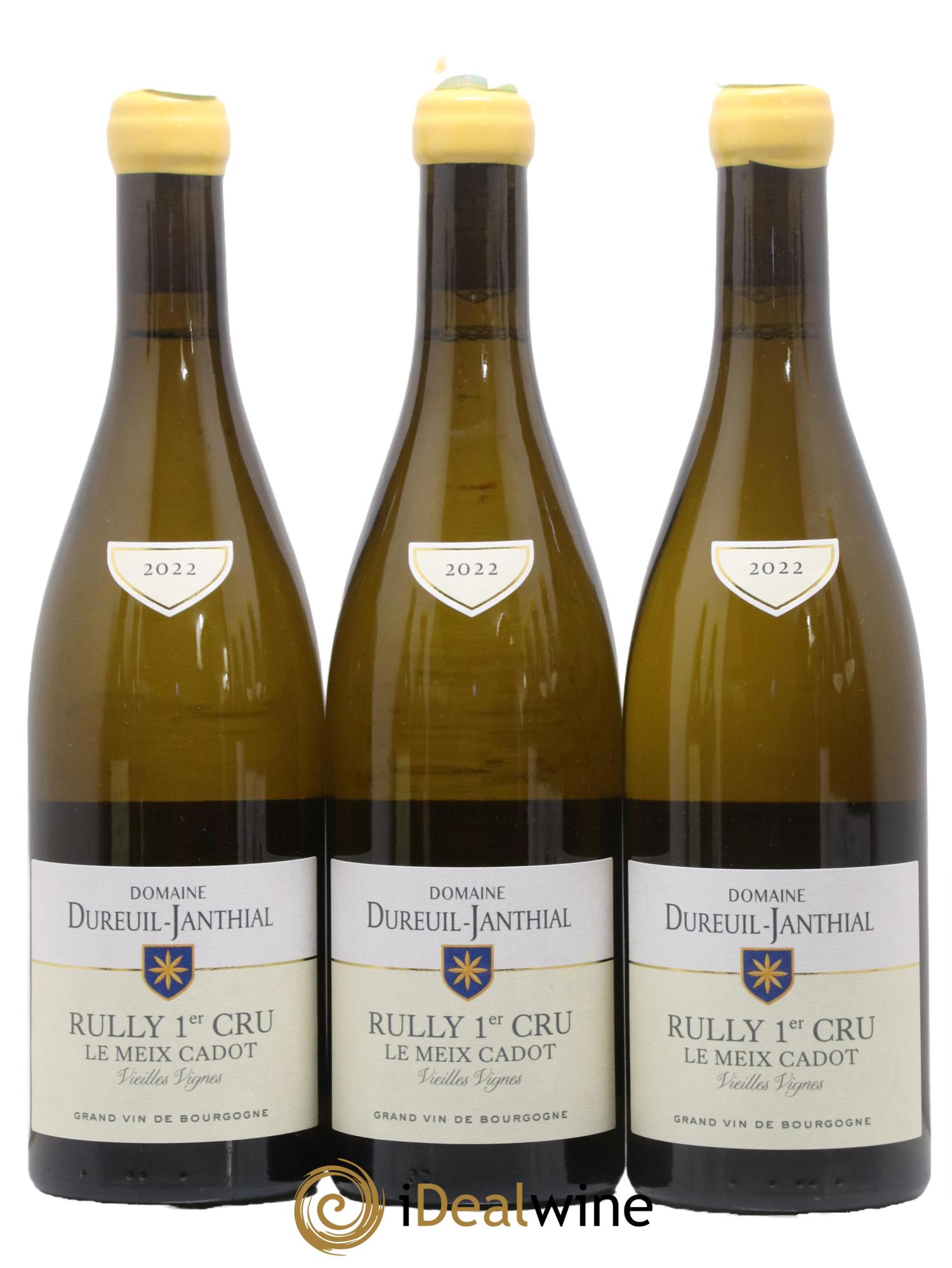 Rully 1er Cru Le Meix Cadot Vieilles Vignes Vincent Dureuil-Janthial 2022 - Posten von 3 Flaschen - 0