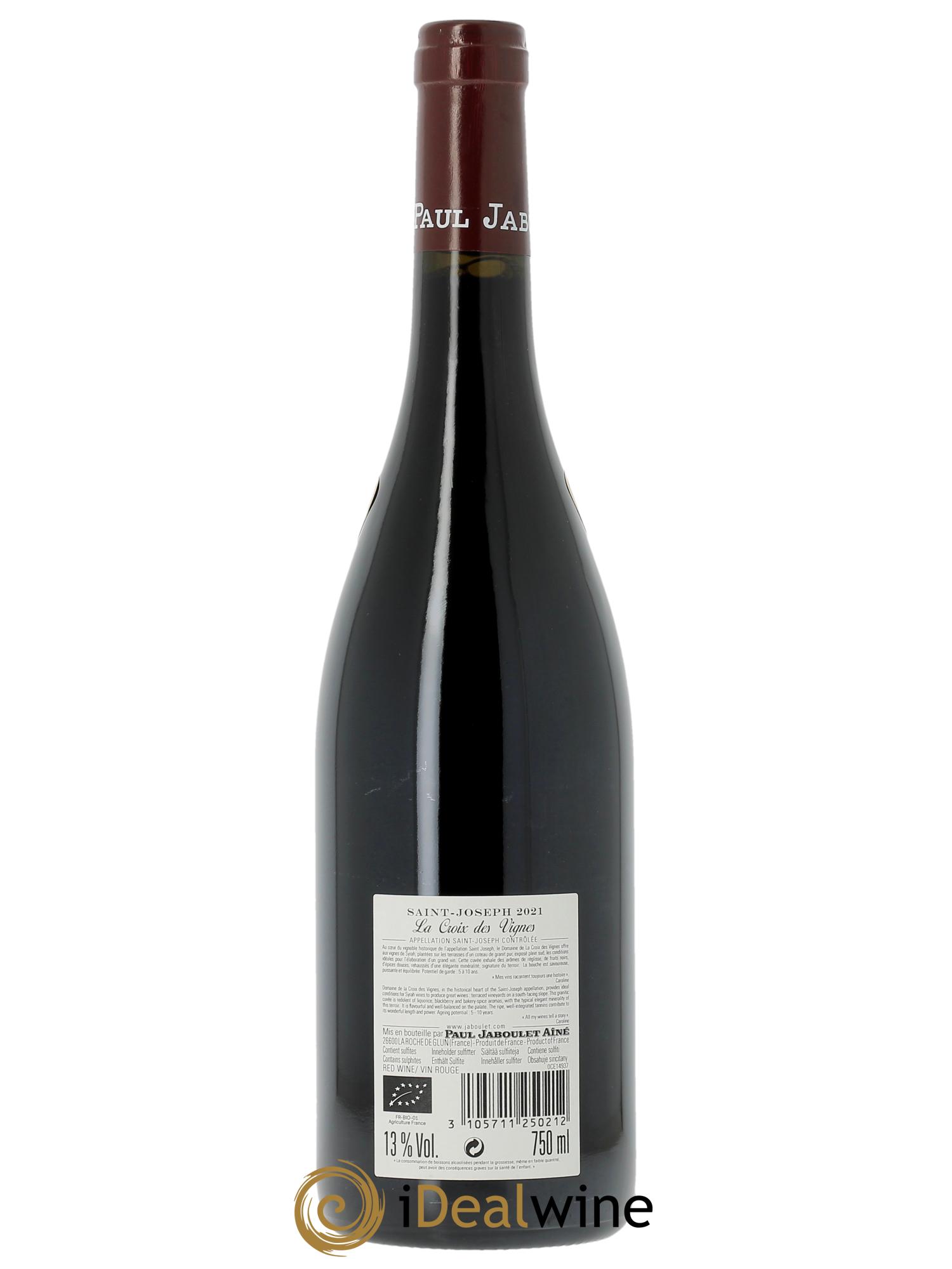 Saint-Joseph La Croix des Vignes Paul Jaboulet Ainé   2021 - Lot de 1 bouteille - 1