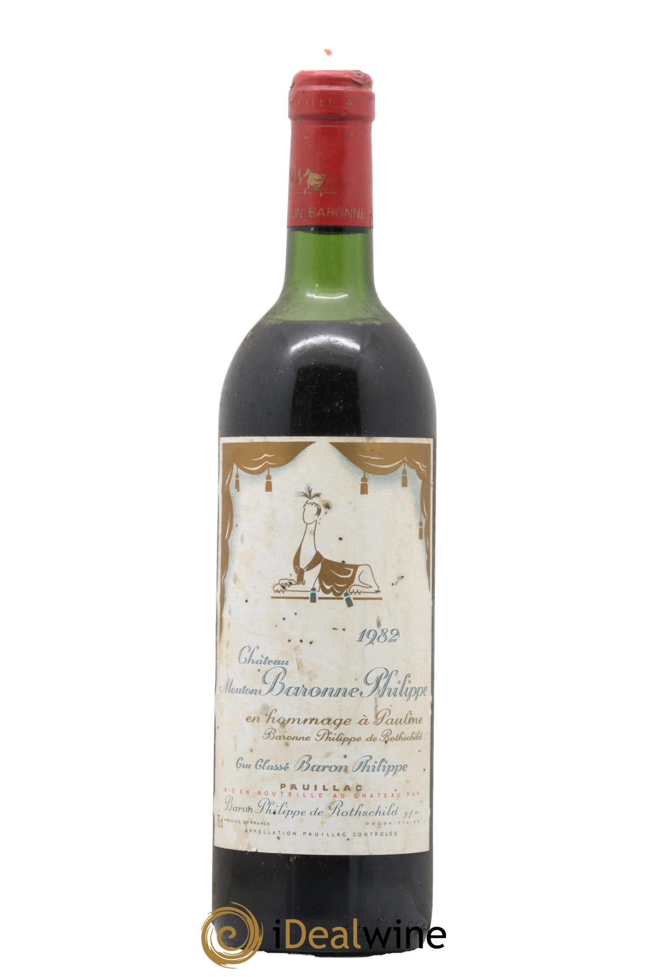 Château d' Armailhac - Mouton Baron(ne) Philippe 5ème Grand Cru Classé 1982 - Lotto di 1 bottiglia - 0