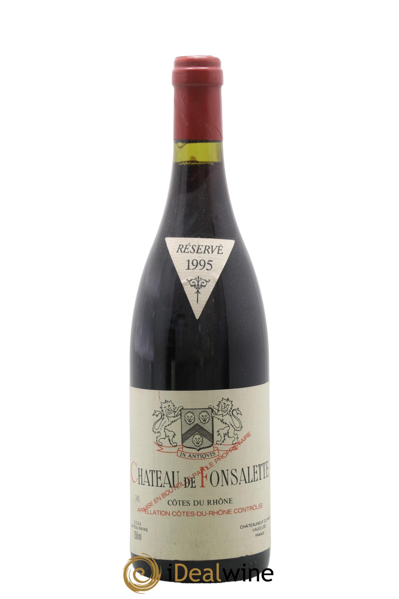 Côtes du Rhône Château de Fonsalette Emmanuel Reynaud 1995 - Posten von 1 Flasche - 0