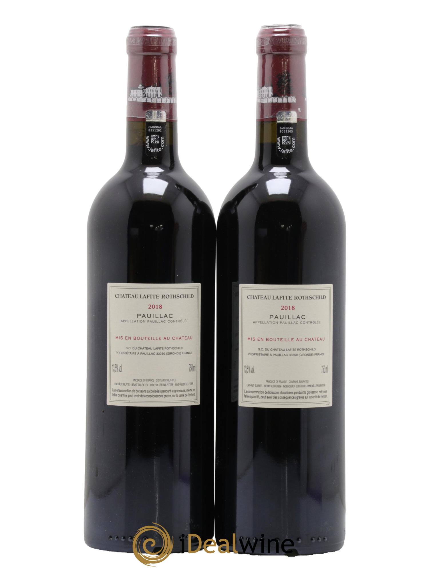 Château Lafite Rothschild 1er Grand Cru Classé 2018 - Posten von 2 Flaschen - 1