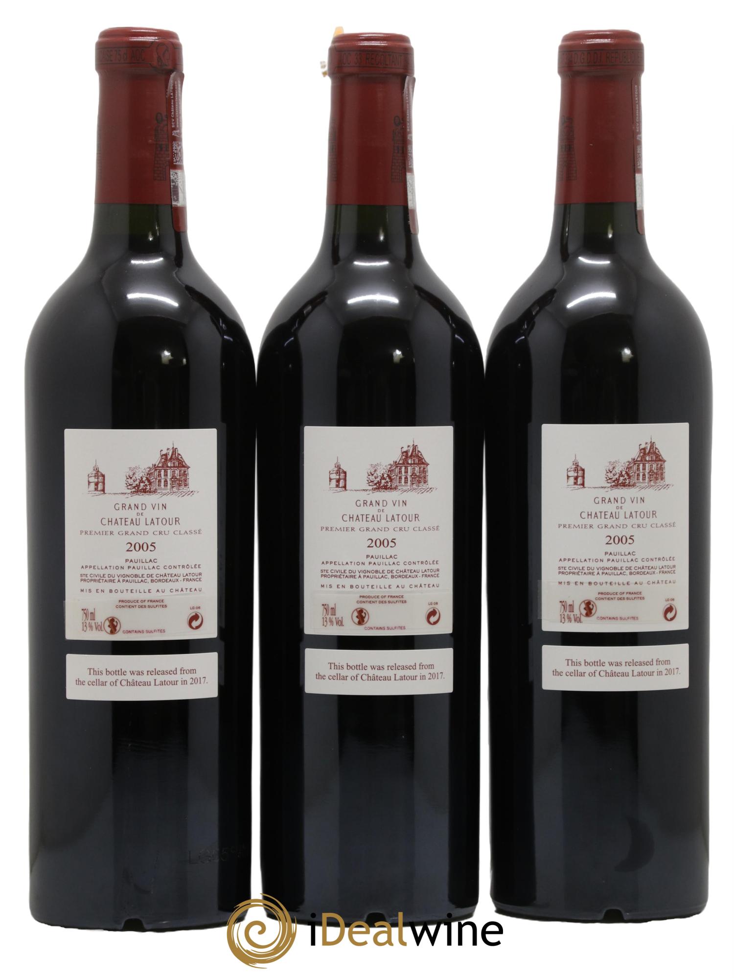 Château Latour 1er Grand Cru Classé 2005 - Posten von 3 Flaschen - 1